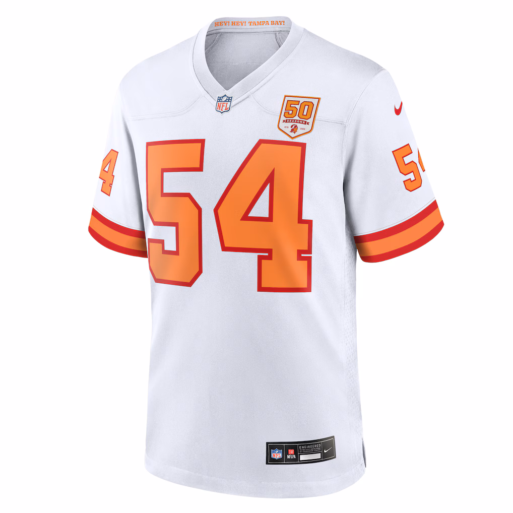 Lavonte David #54 '76 Tampa Bay Buccaneers 50th Season Game Jersey - White