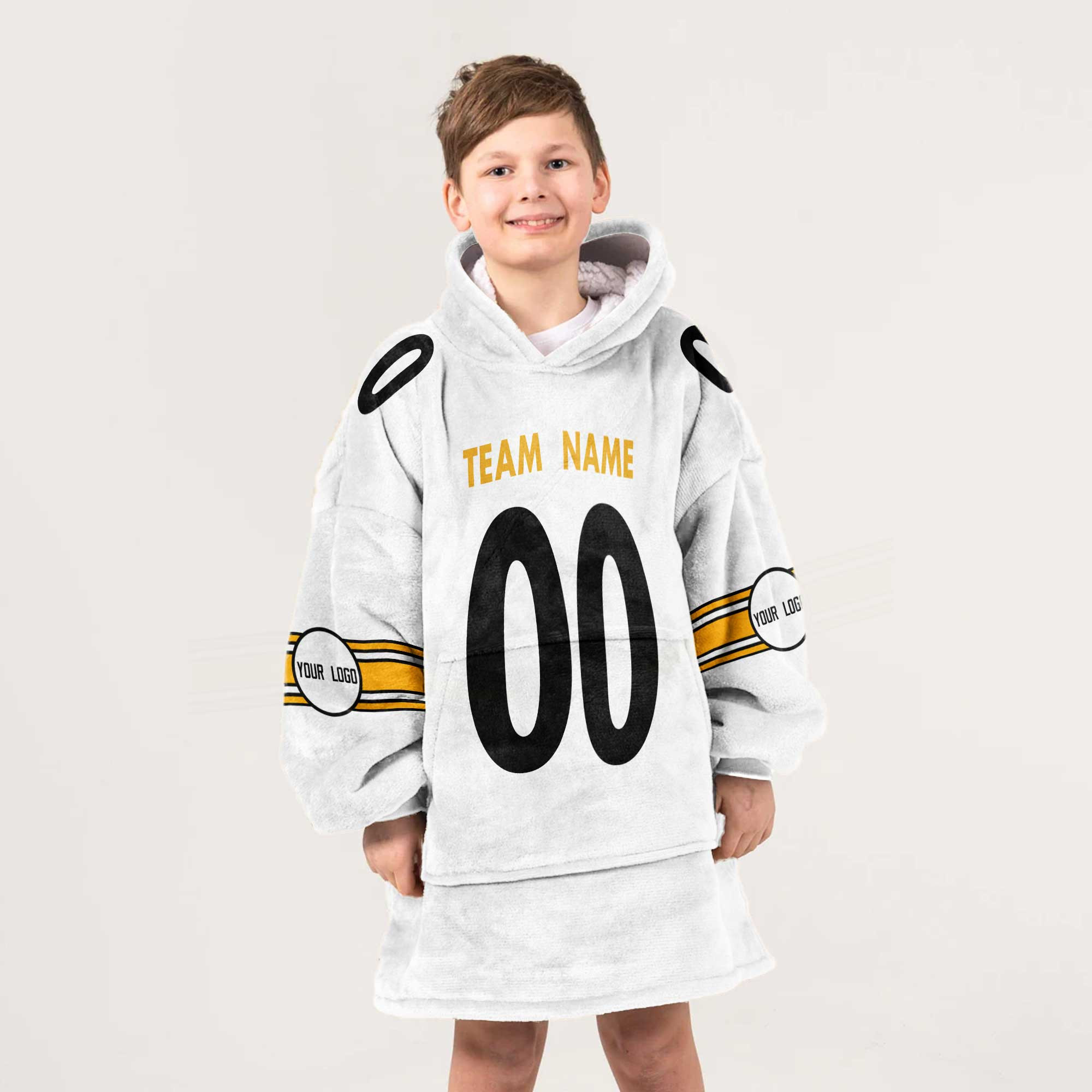Adult Custom Blanket Hoodie Pittsburgh Inspired Color