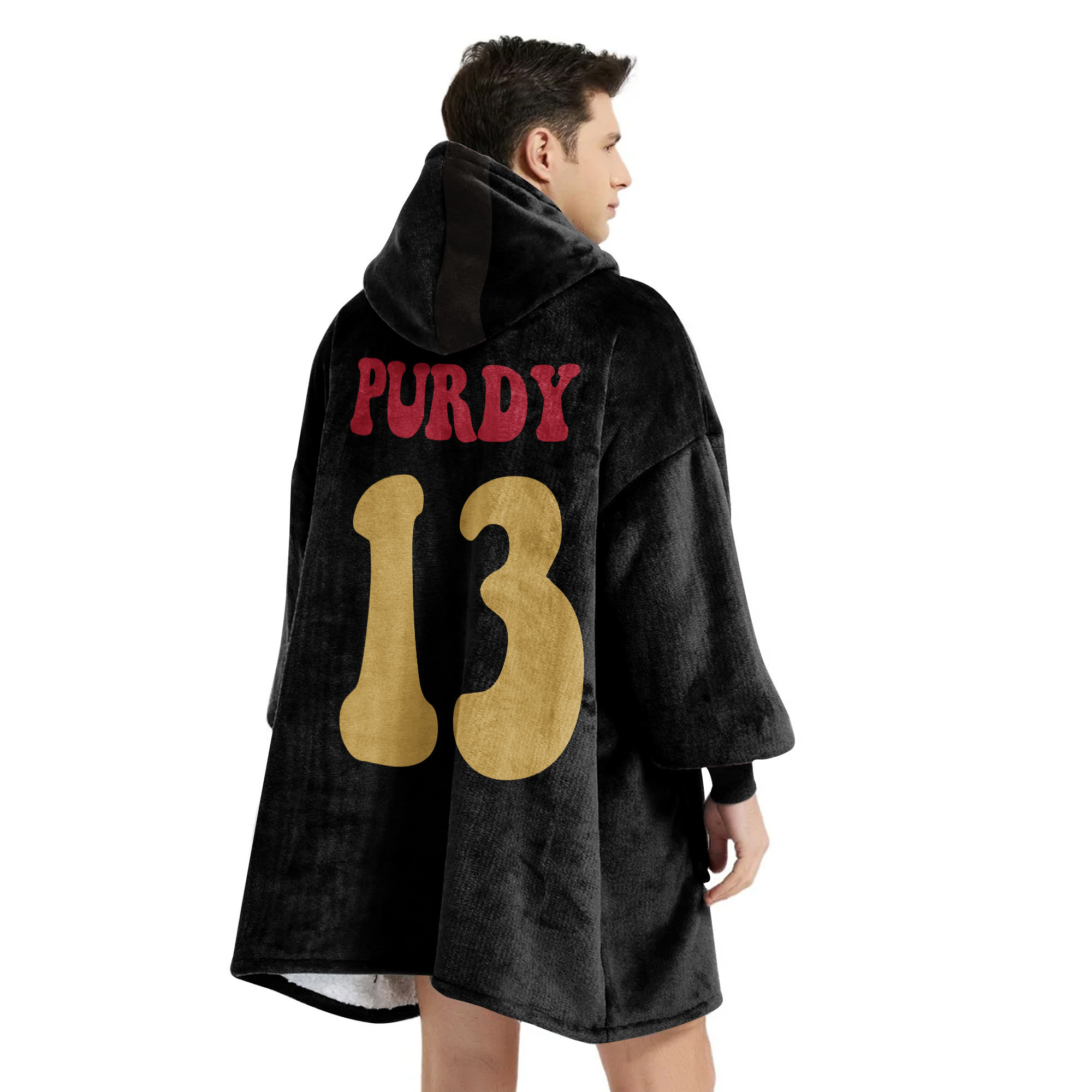 Adult Talk Purdy To Me 13 San Francisco 49ers Football Unisex Blanket Hoodie