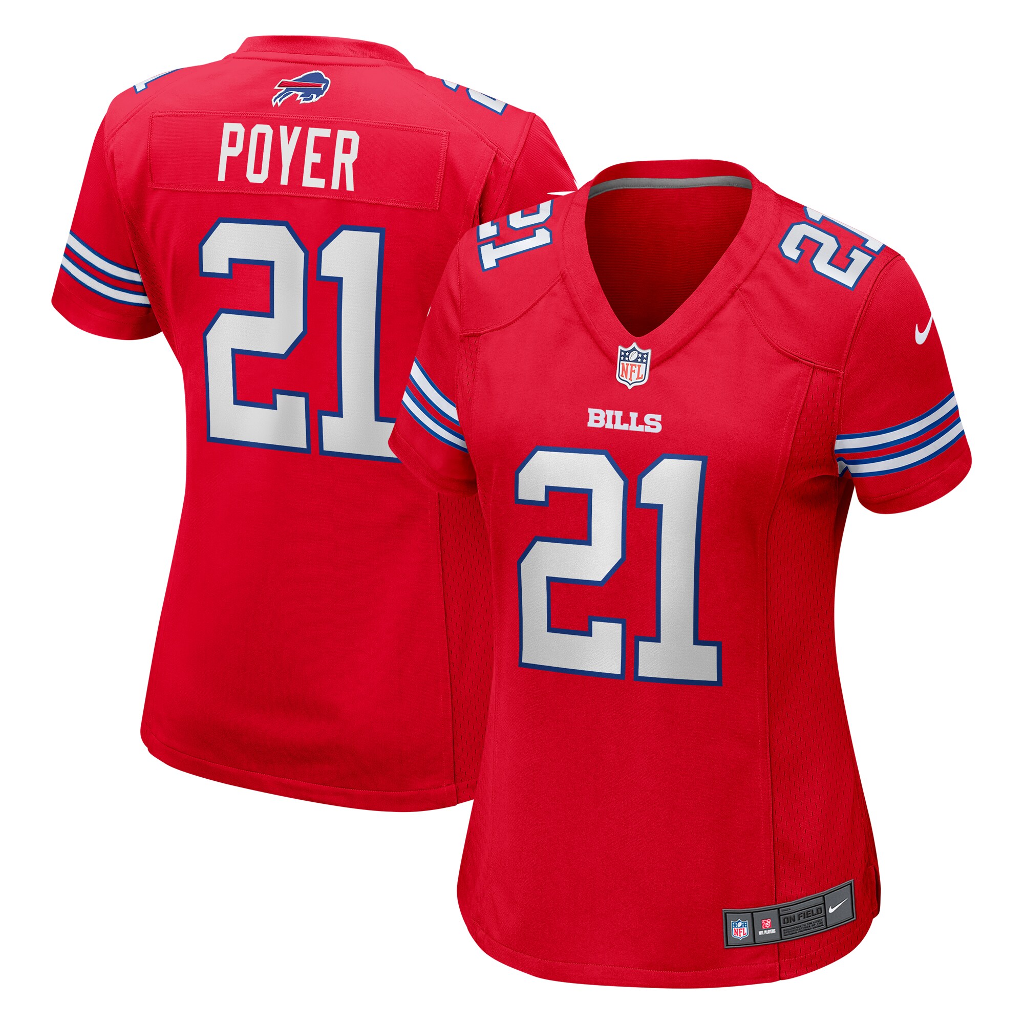 Poyer Buffalo Bills  Women's Alternate Game Jersey - Red