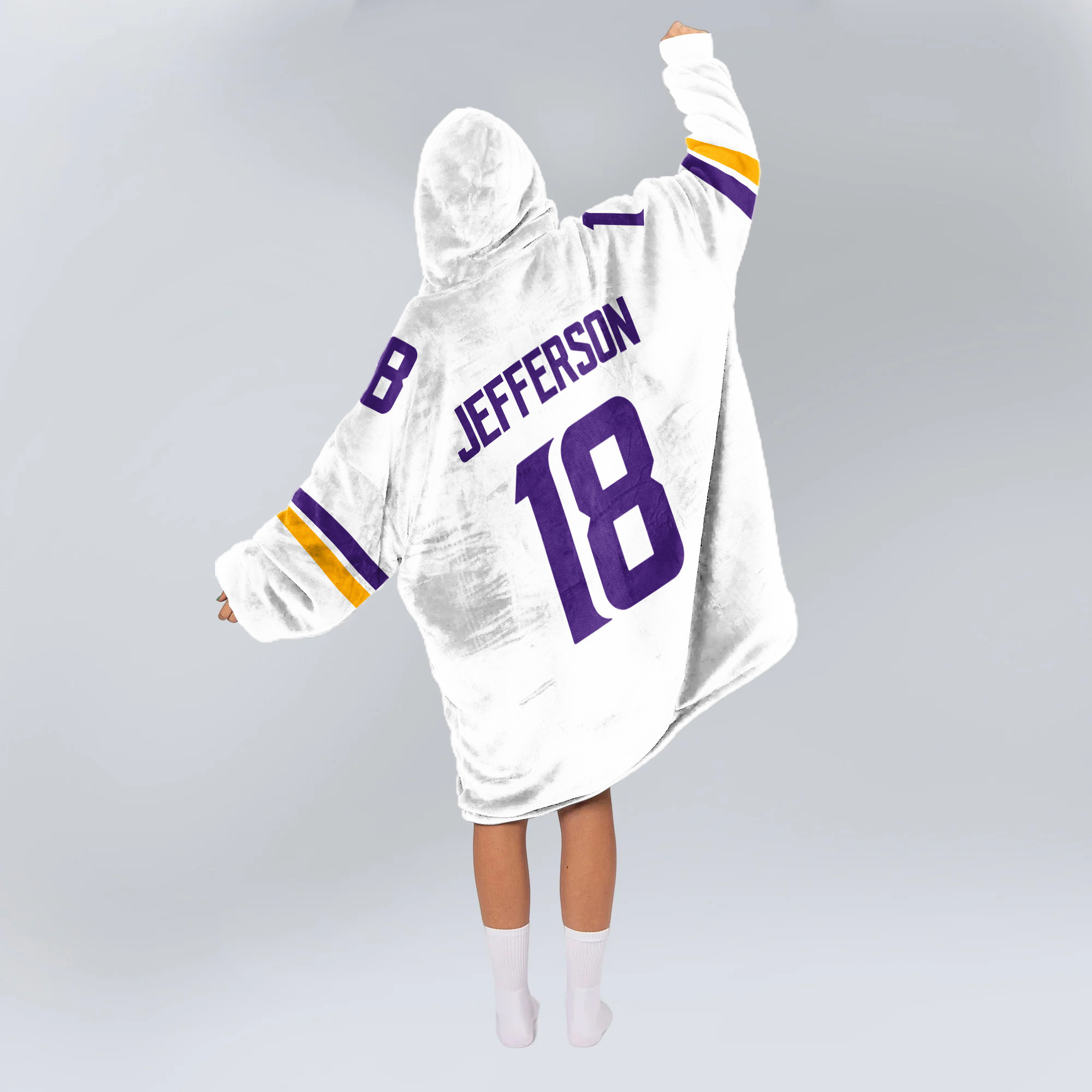 Adult 18 Minnesota Football Unisex Blanket Hoodie