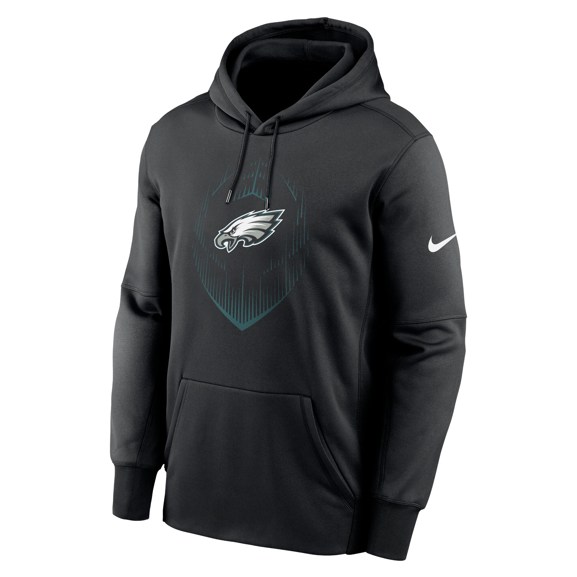 Philadelphia Eagles Icon Performance Pullover Hoodie - Black