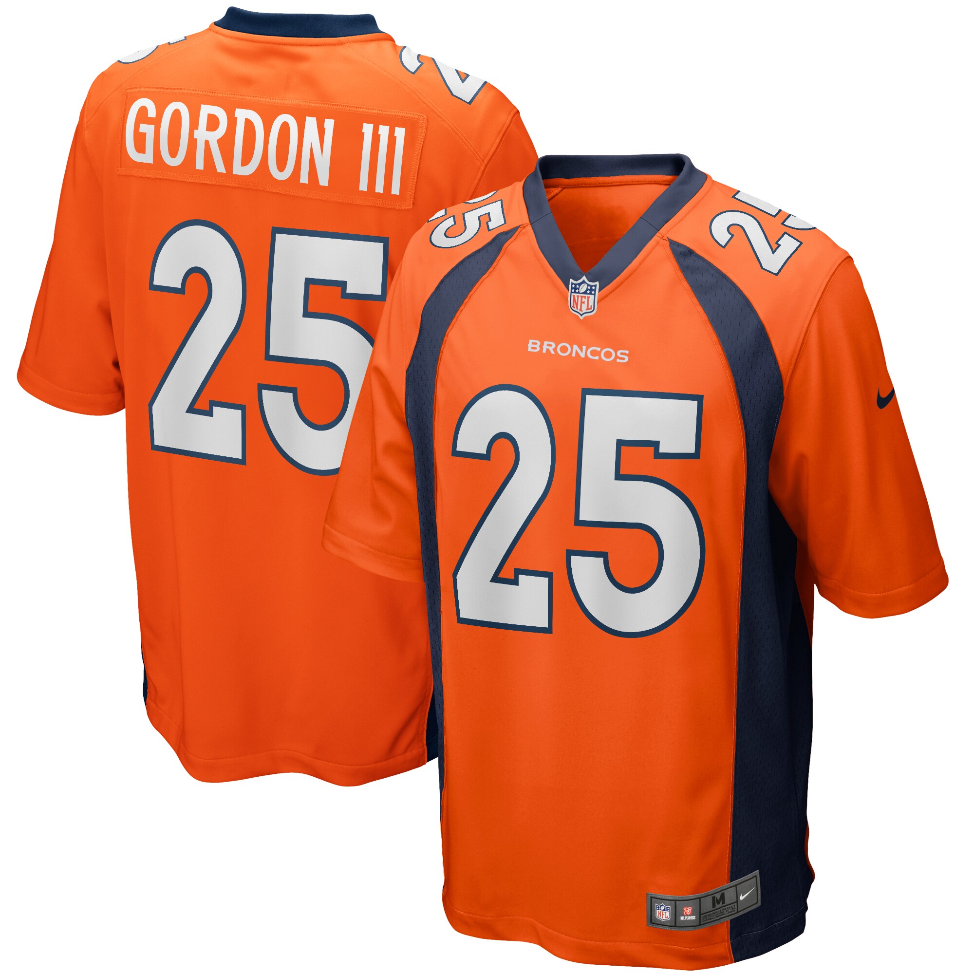 Melvin Gordon III Denver Broncos  Game Jersey - Orange