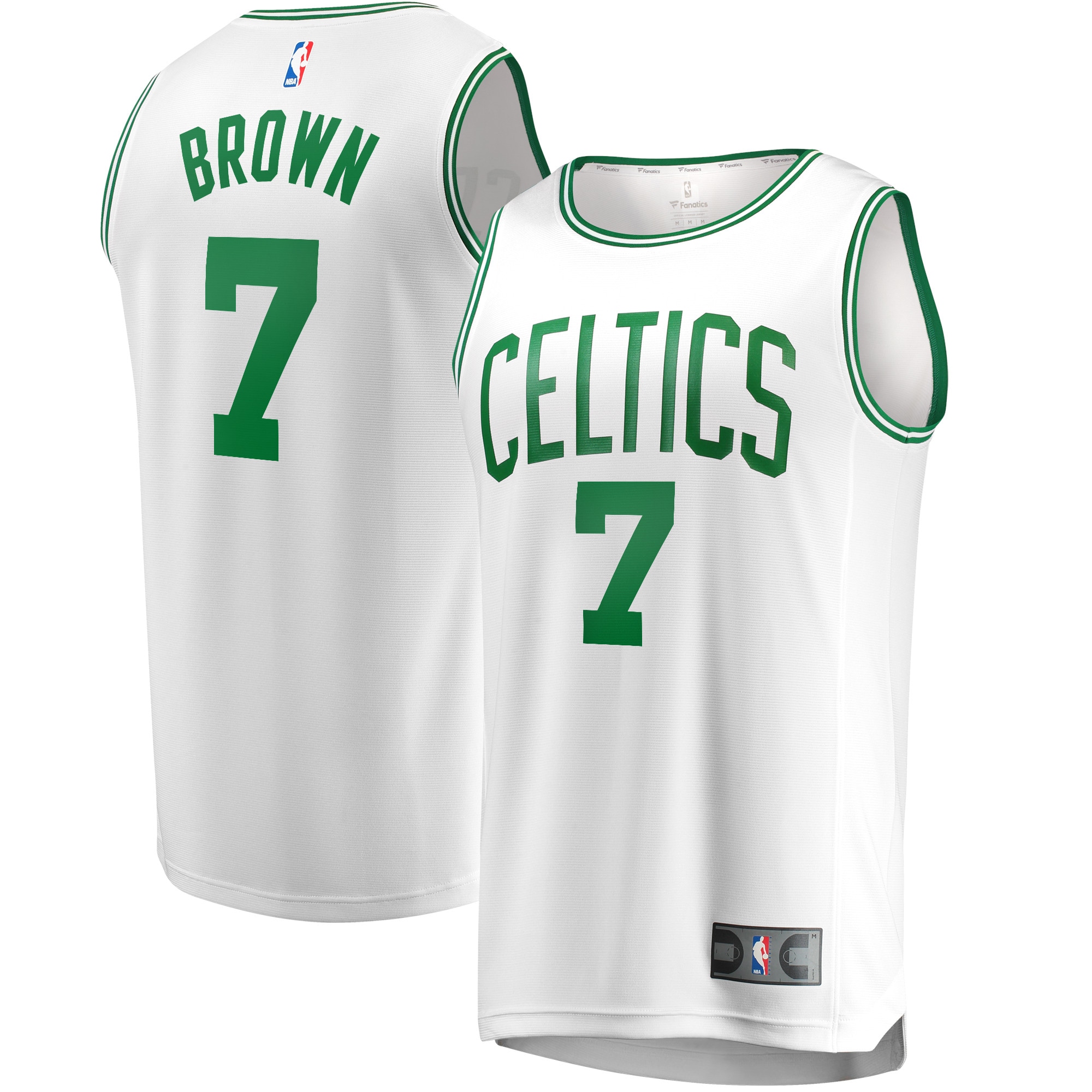 Jaylen Brown Boston Celtics  2020/21 Fast Break Replica Jersey - Association Edition - White