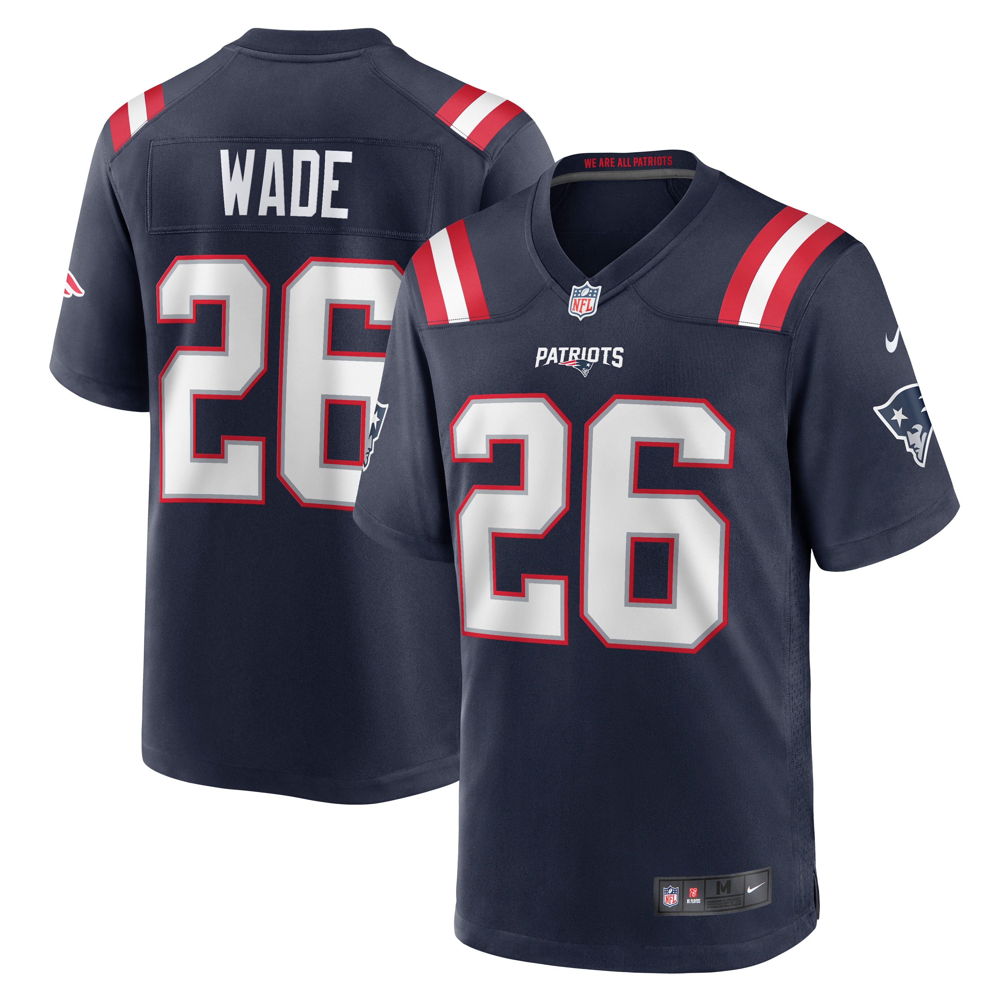 Shaun Wade New England Patriots Game Jersey - Navy