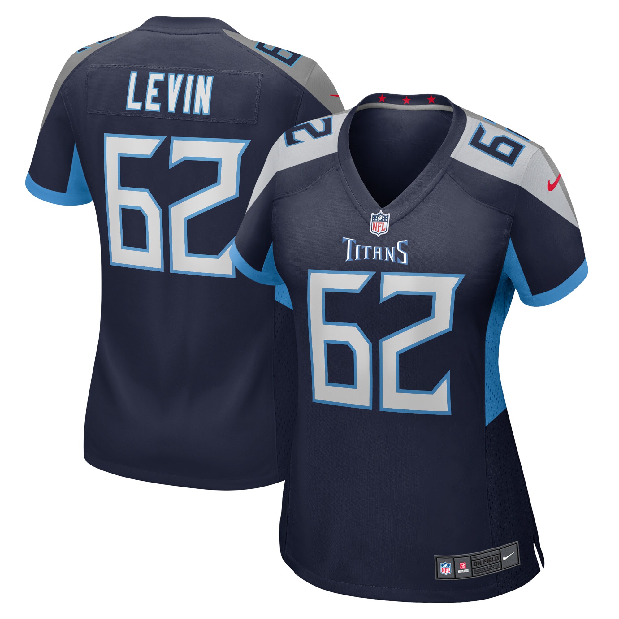 Corey Levin Tennessee Titans  Women's Game Player Jersey - Navy