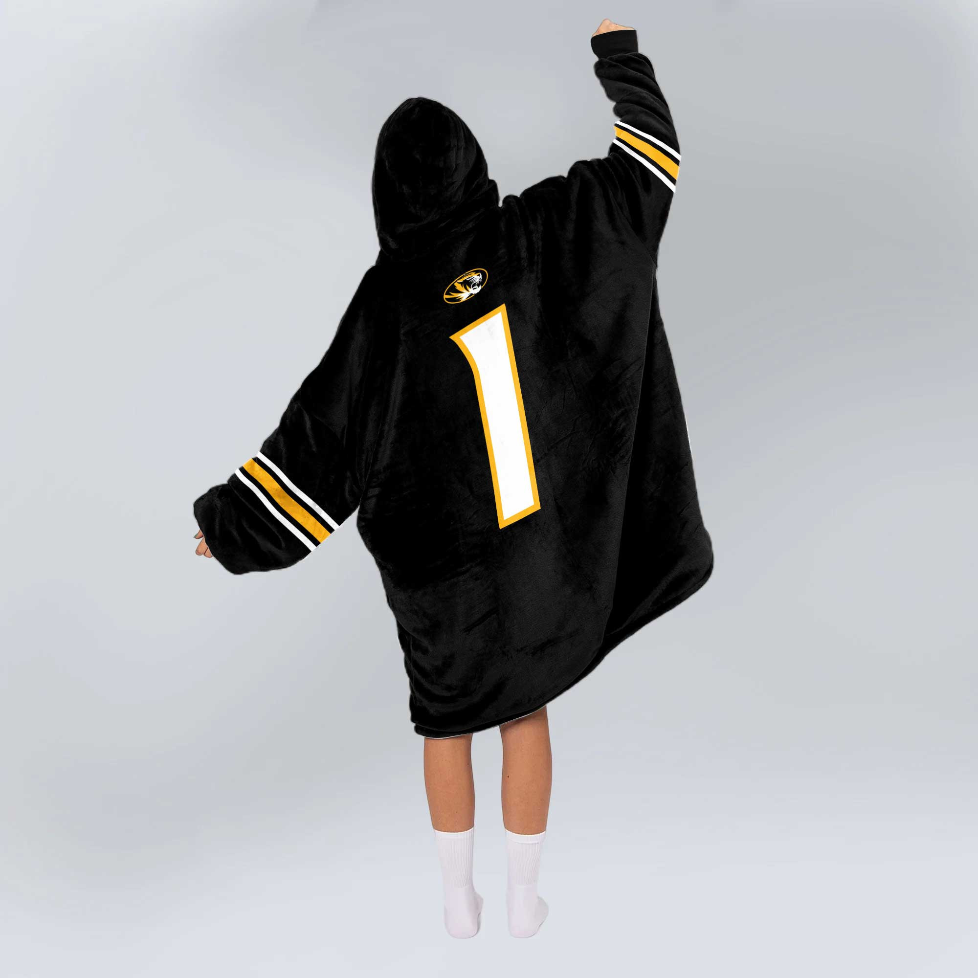 Adult 1 Missouri Football Unisex Blanket Hoodie