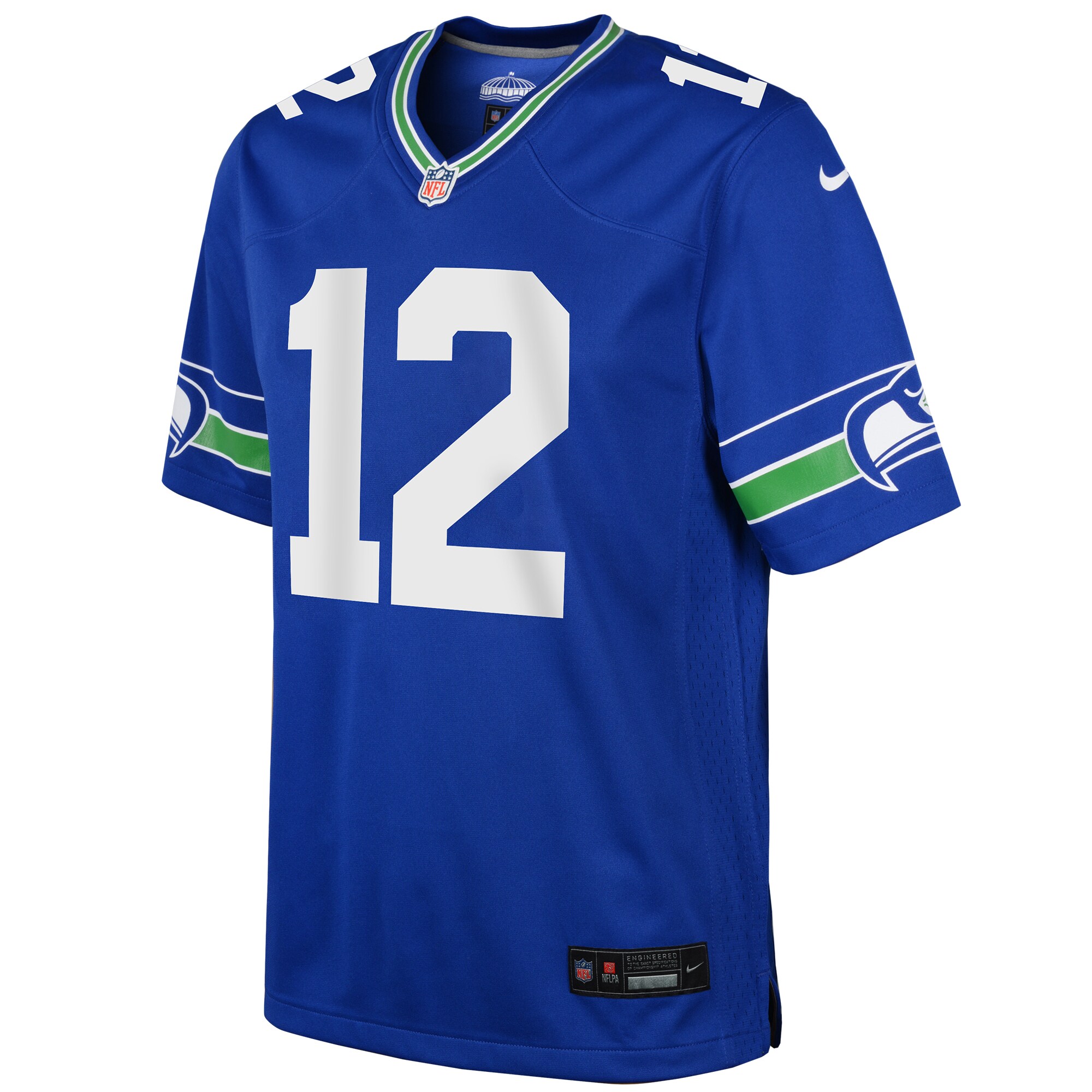 12s Seattle Seahawks  Youth Throwback Player Game Jersey - Royal