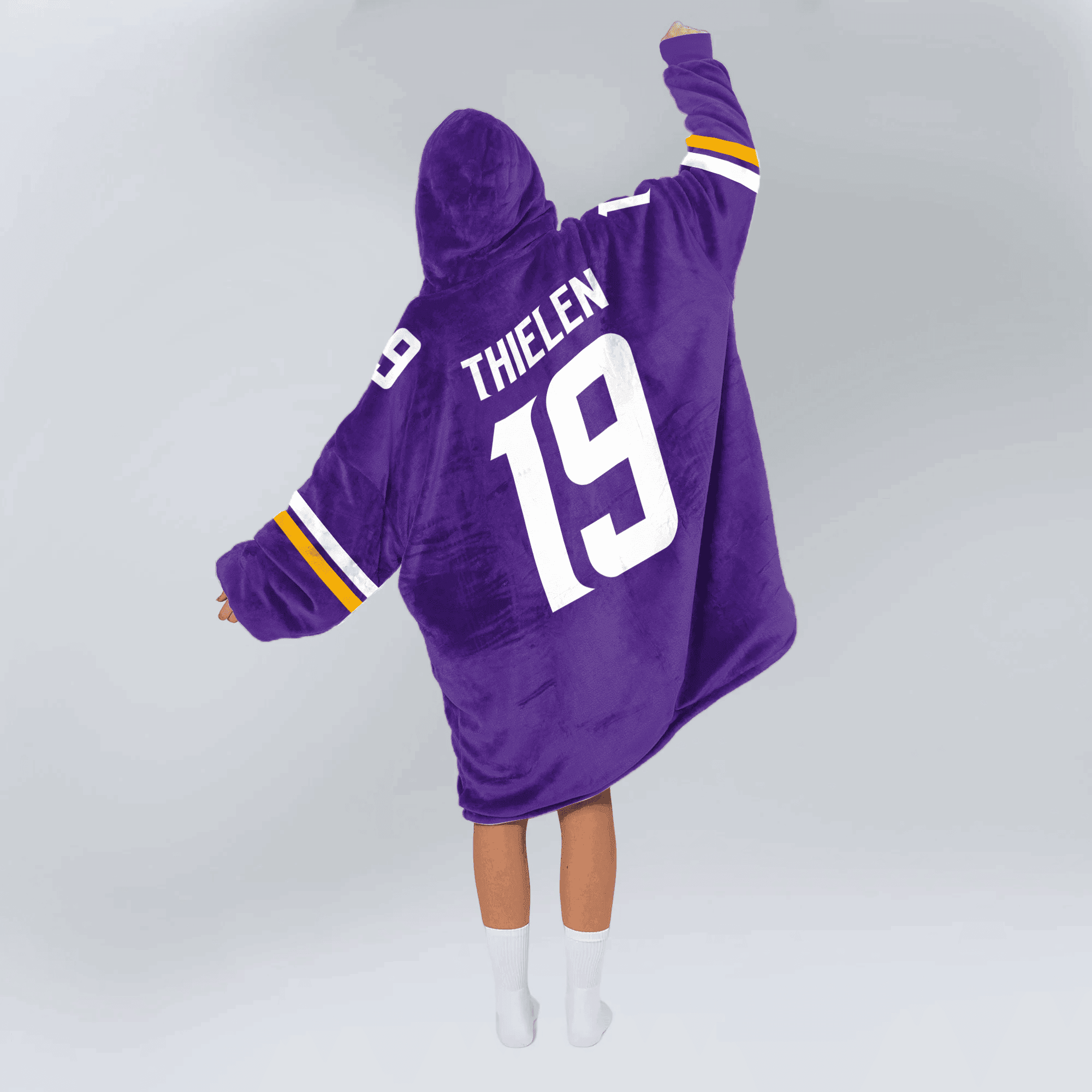 Adult 19 Minnesota Football Unisex Blanket Hoodie