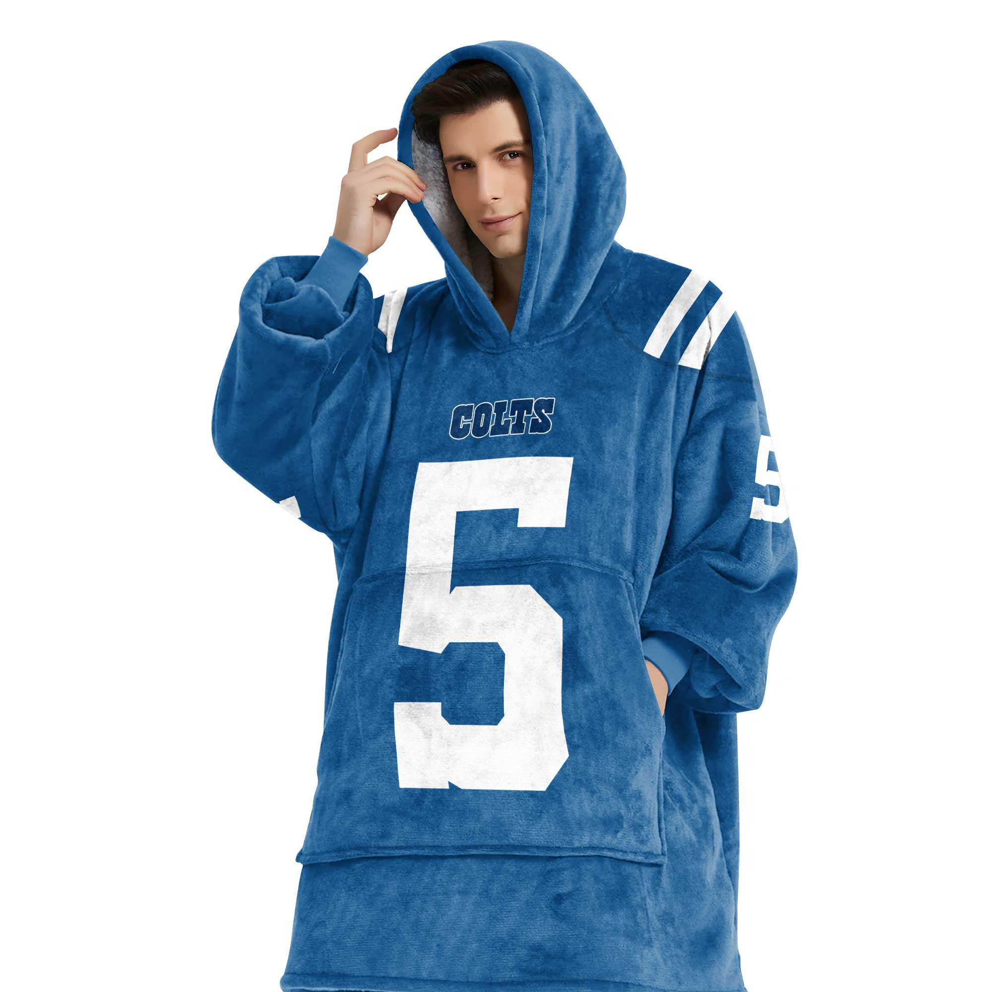 Adult A.R 5 Indianapolis Football Unisex Blanket Hoodie
