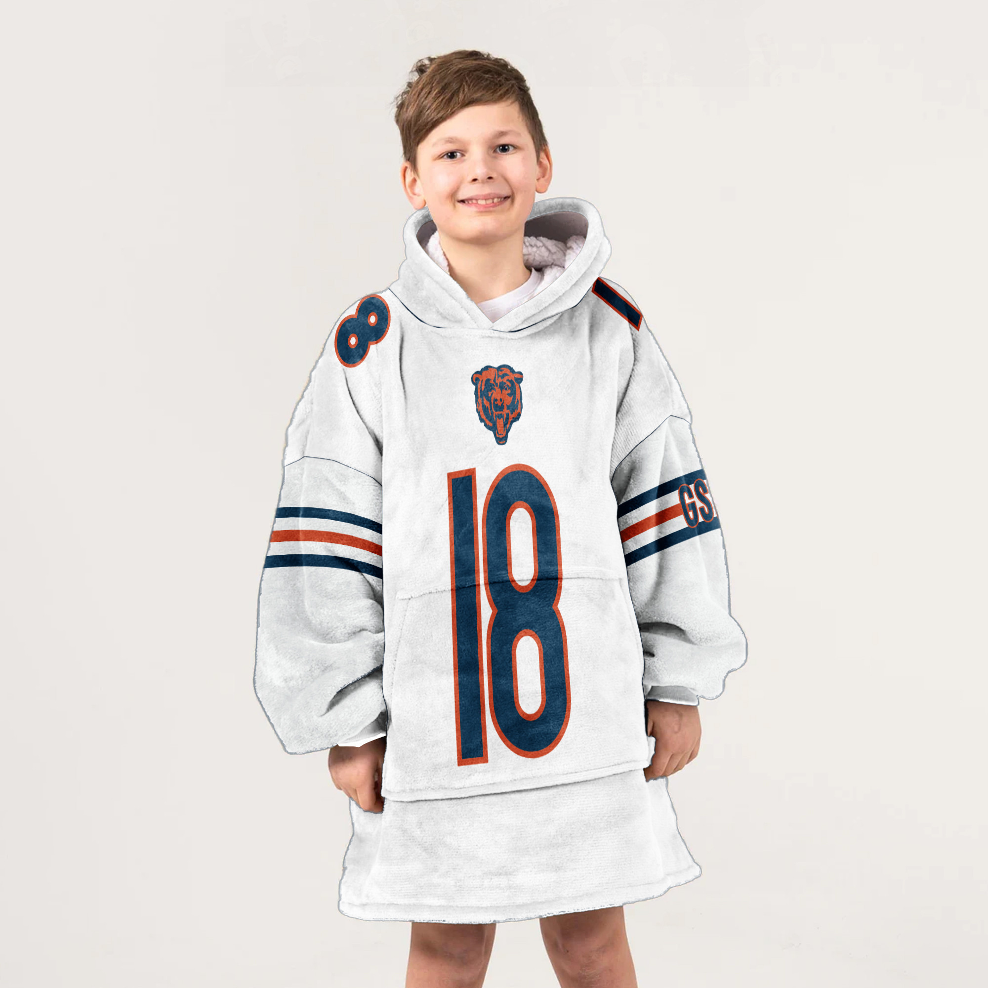 Adult C.W 18 Chicago Football Unisex Blanket Hoodie