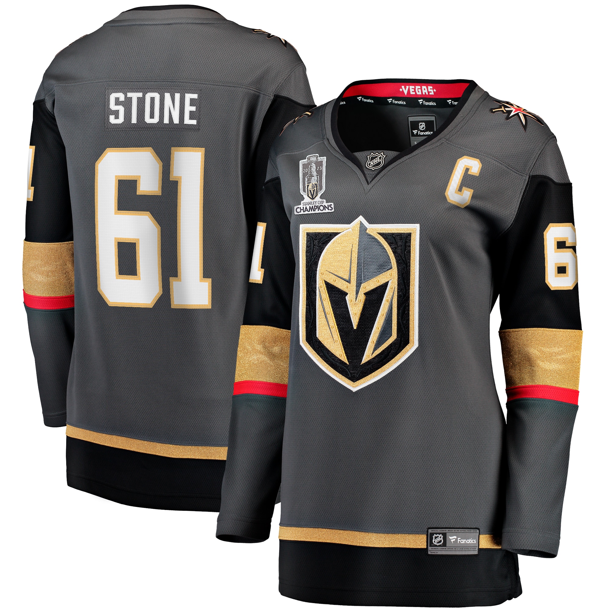 Mark Stone Vegas Golden Knights Women's 2023 Stanley Cup Champions Alternate Breakaway Player Jersey - Black