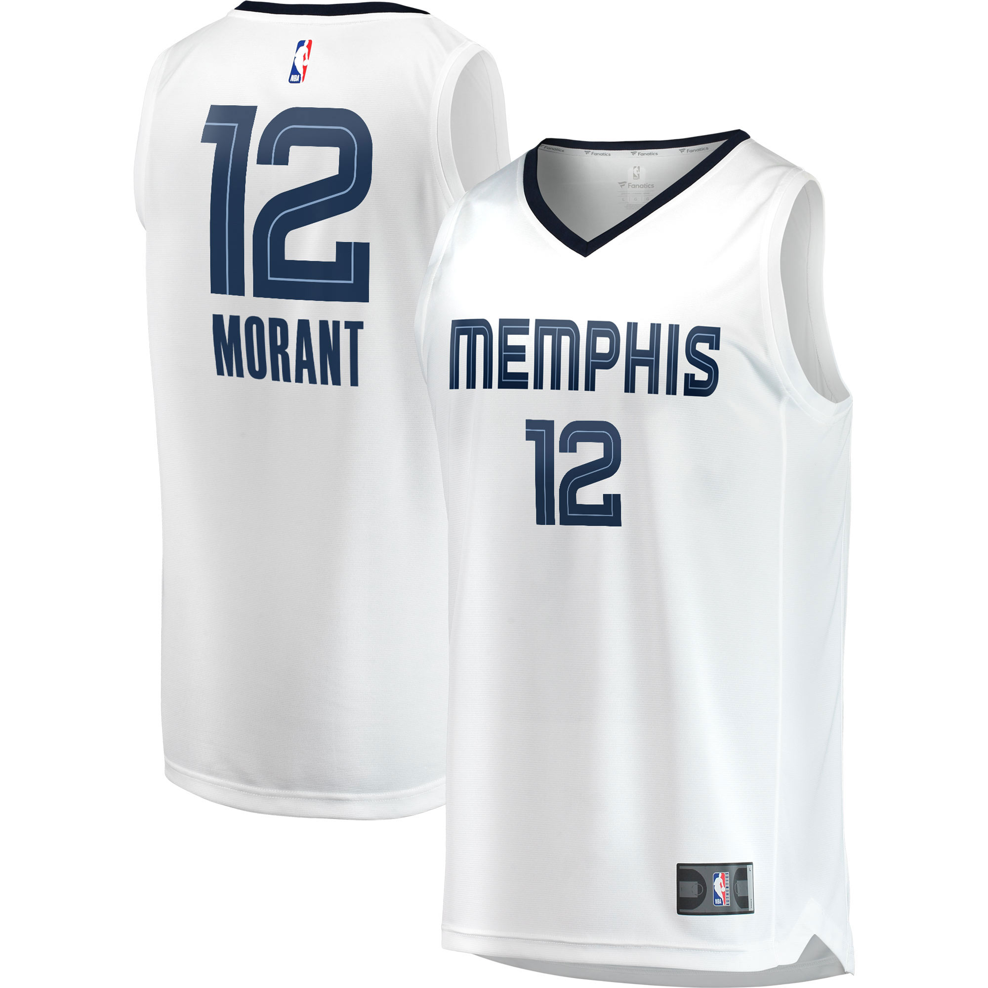 Ja Morant Memphis Grizzlies  Fast Break Replica Player Jersey - Association Edition - White