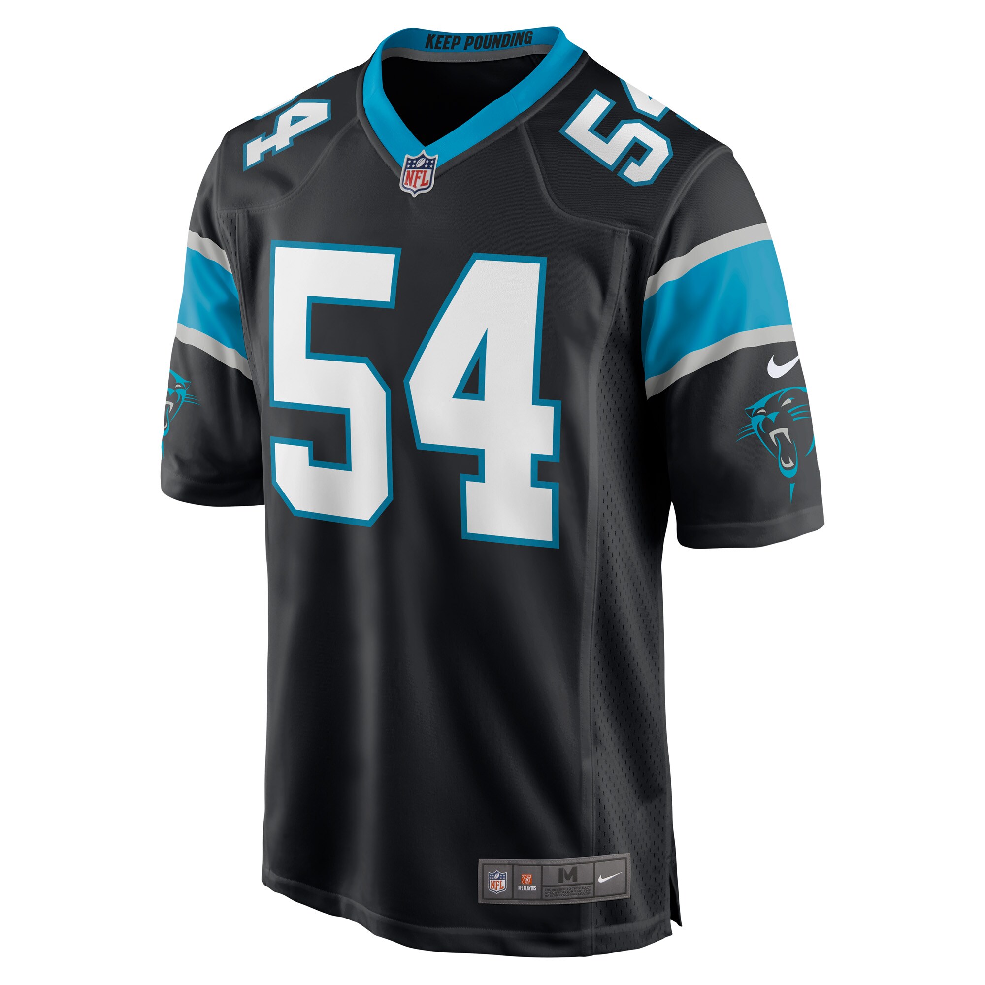 Daviyon Nixon Carolina Panthers  Game Player Jersey - Black