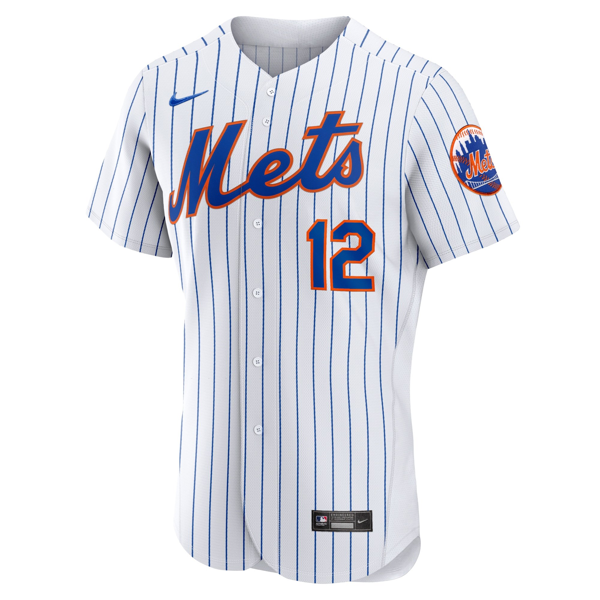 Men's New York Mets Francisco Lindor  White Home Player Jersey