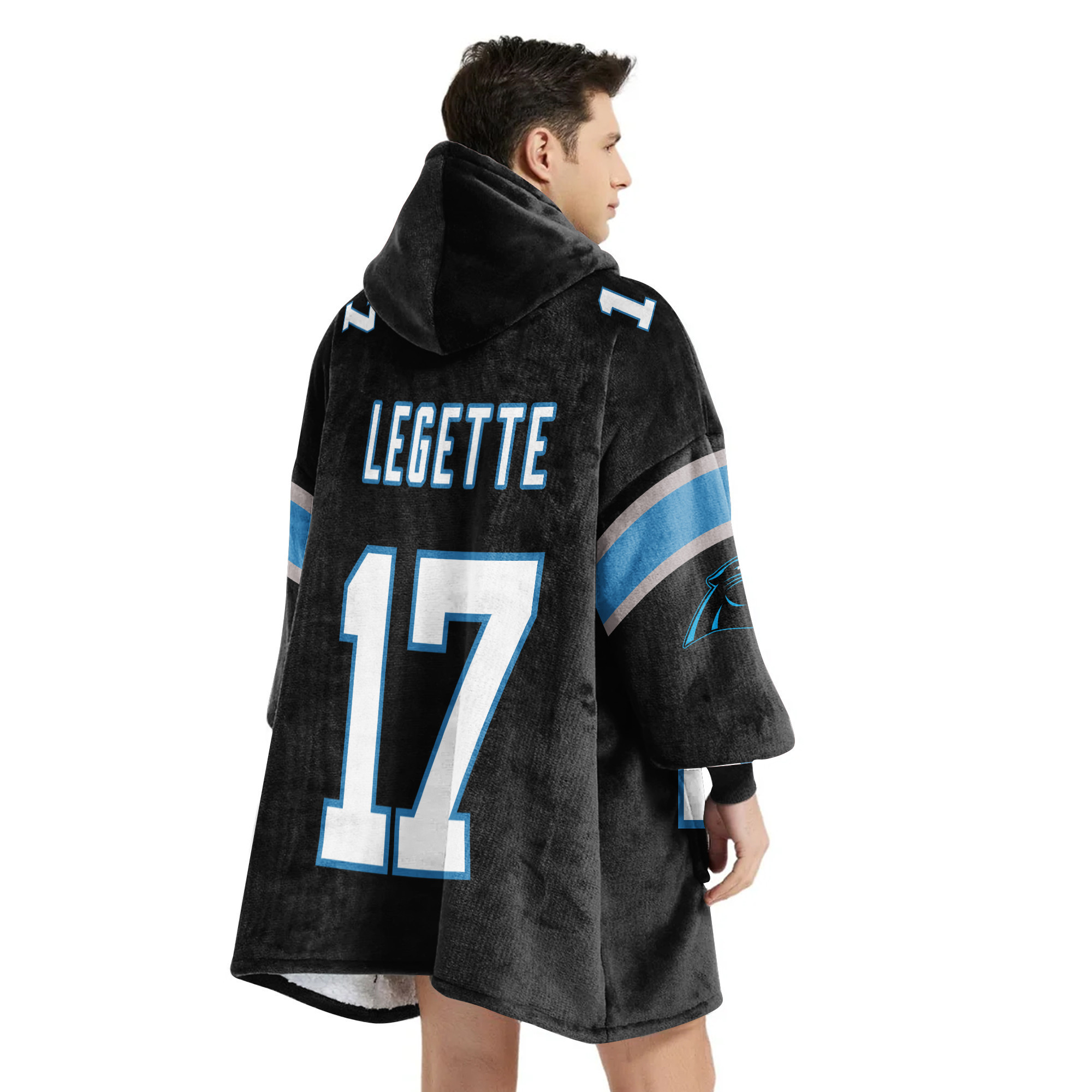 Adult XL 17 Carolina Panthers Football Unisex Blanket Hoodie