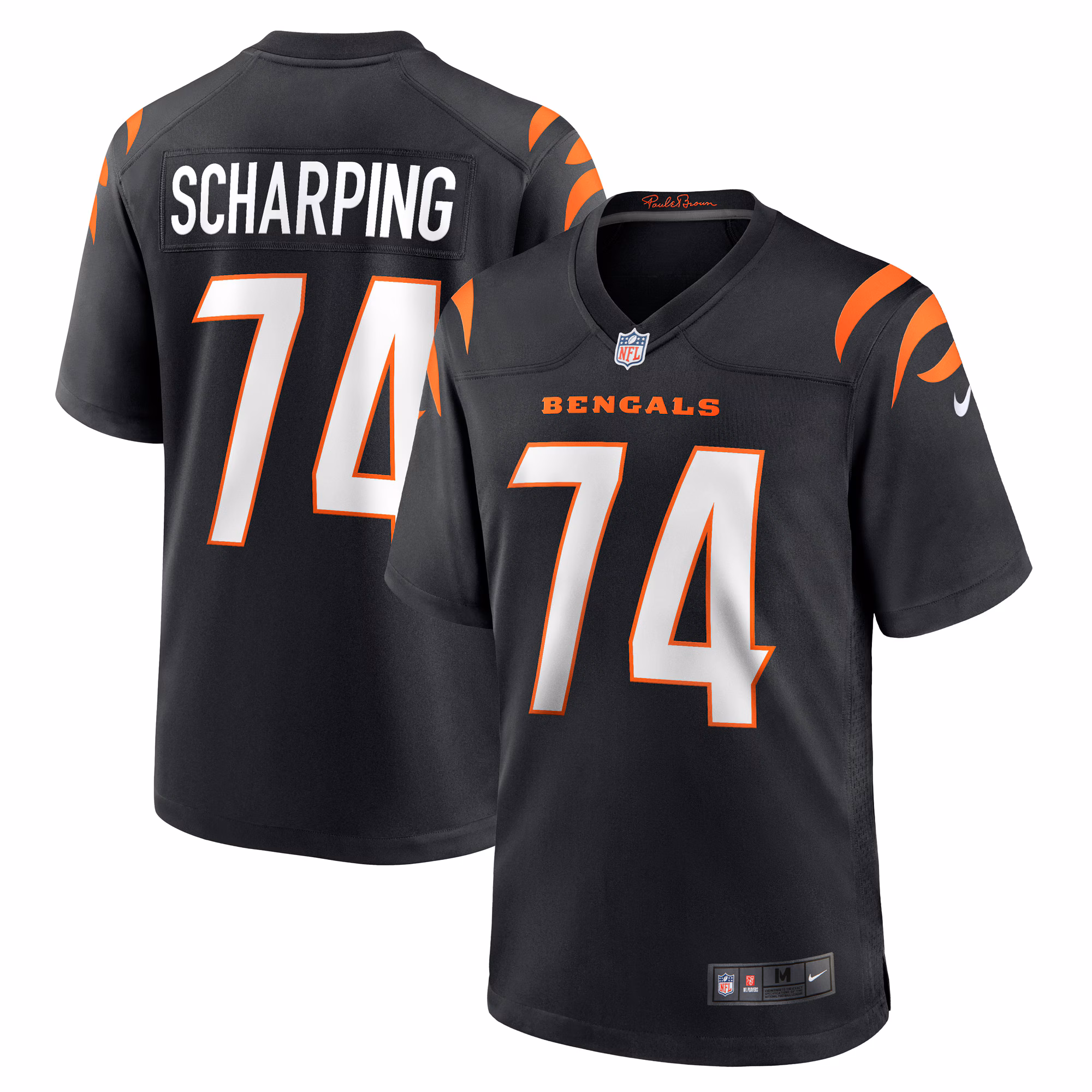 Max Scharping Cincinnati Bengals Game Player Jersey - Black