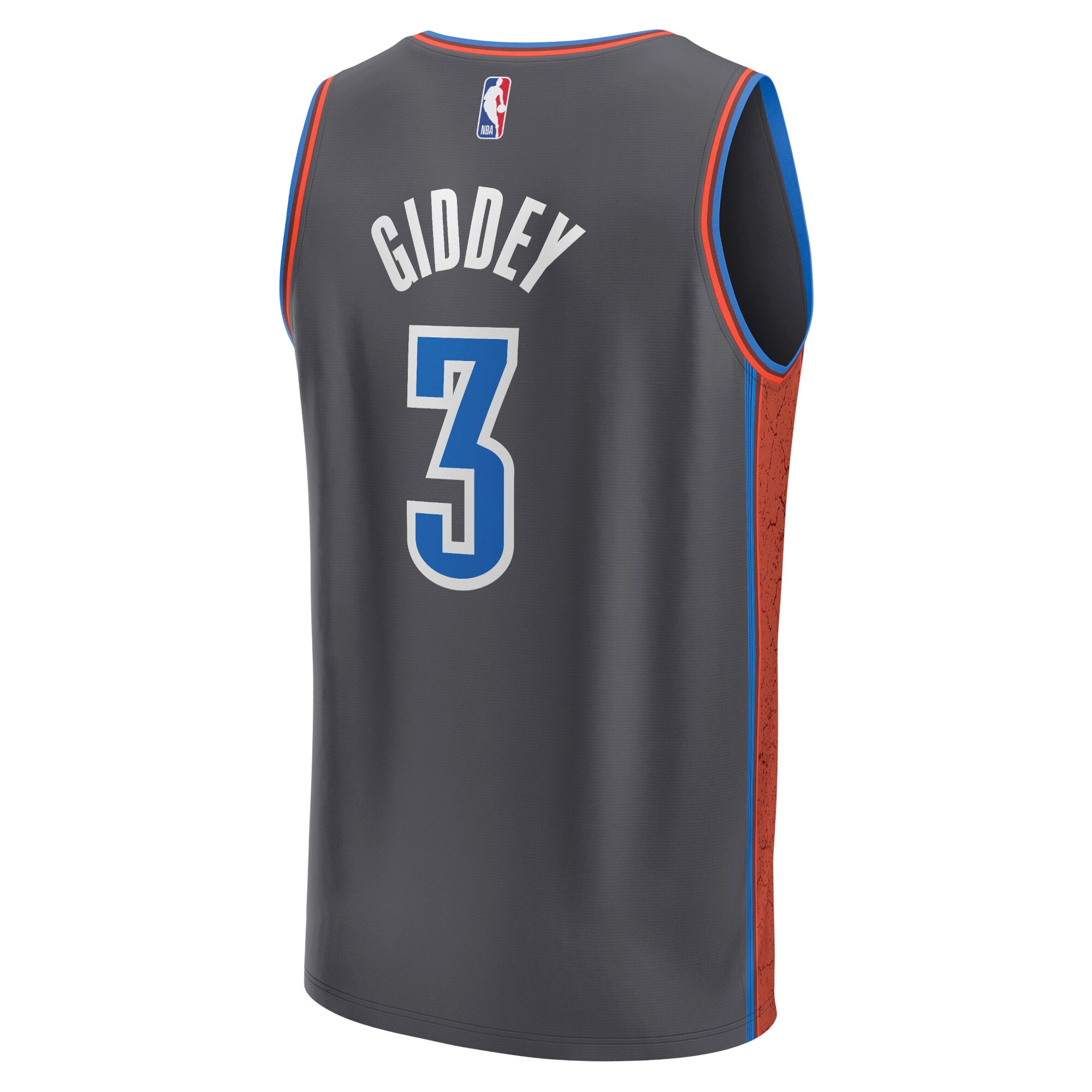 Josh Giddey Oklahoma City Thunder  2022/23 Fastbreak Jersey - City Edition - Anthracite