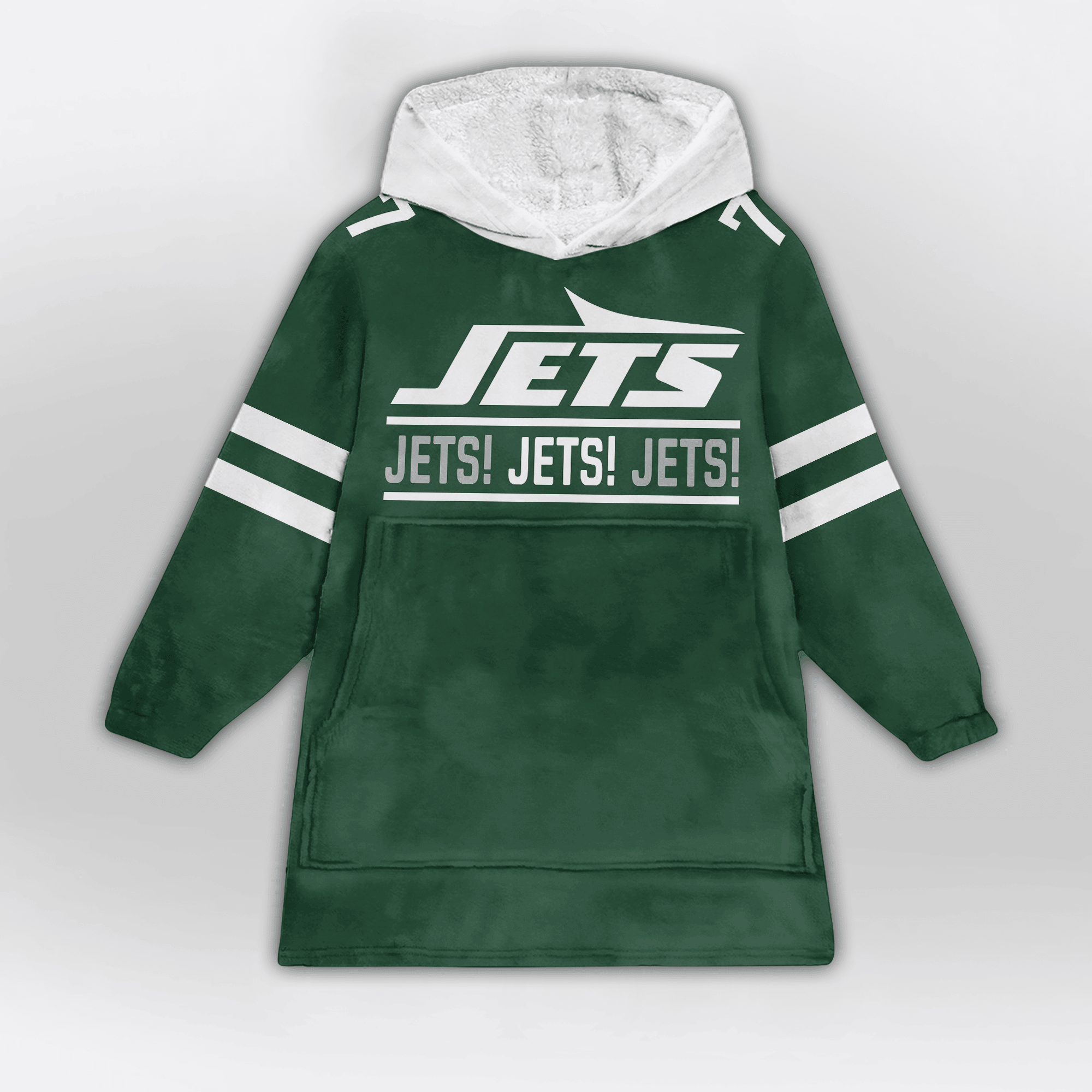 New York J Football Unisex Blanket Hoodie