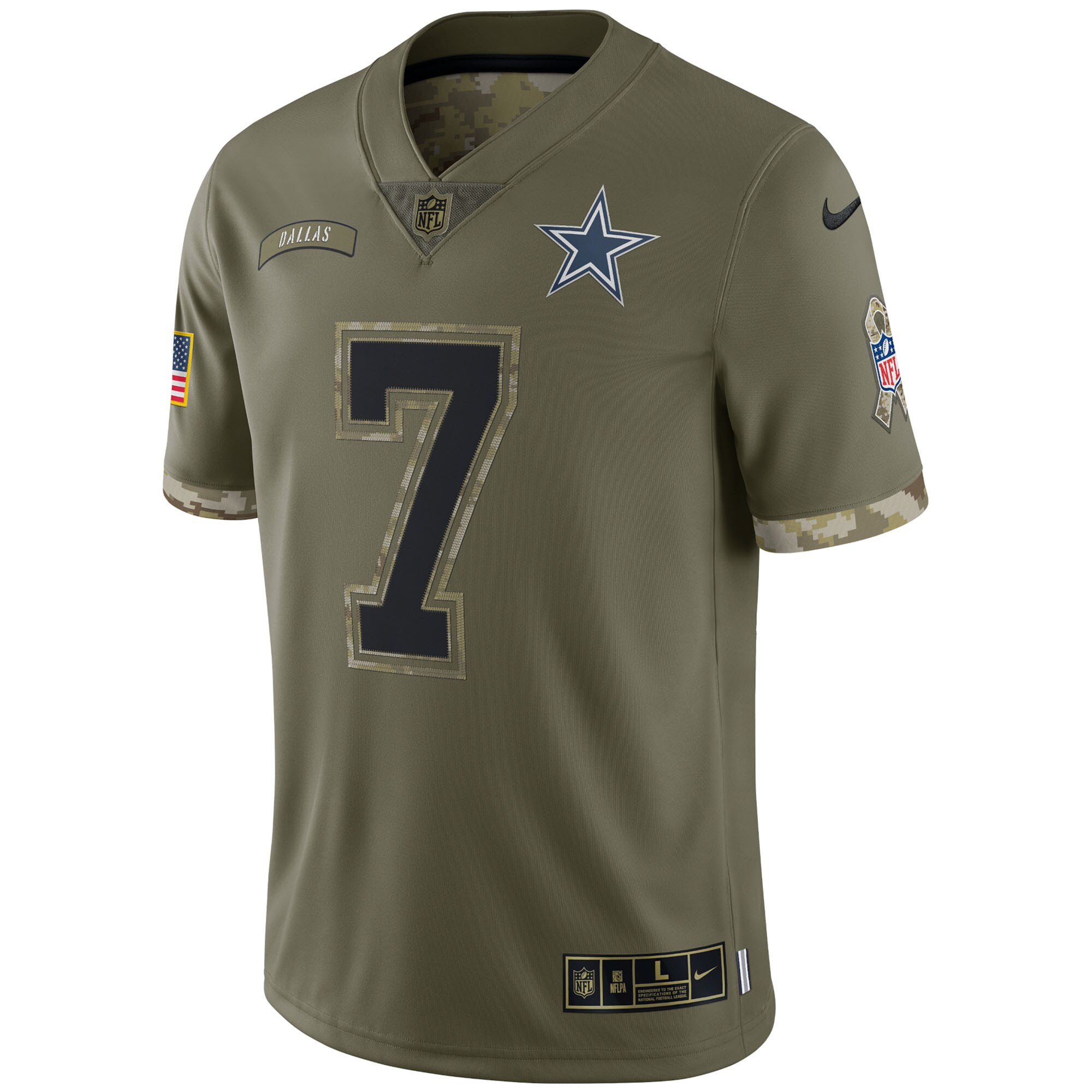 Trevon Diggs Dallas Cowboys  2022 Salute To Service Limited Jersey - Olive