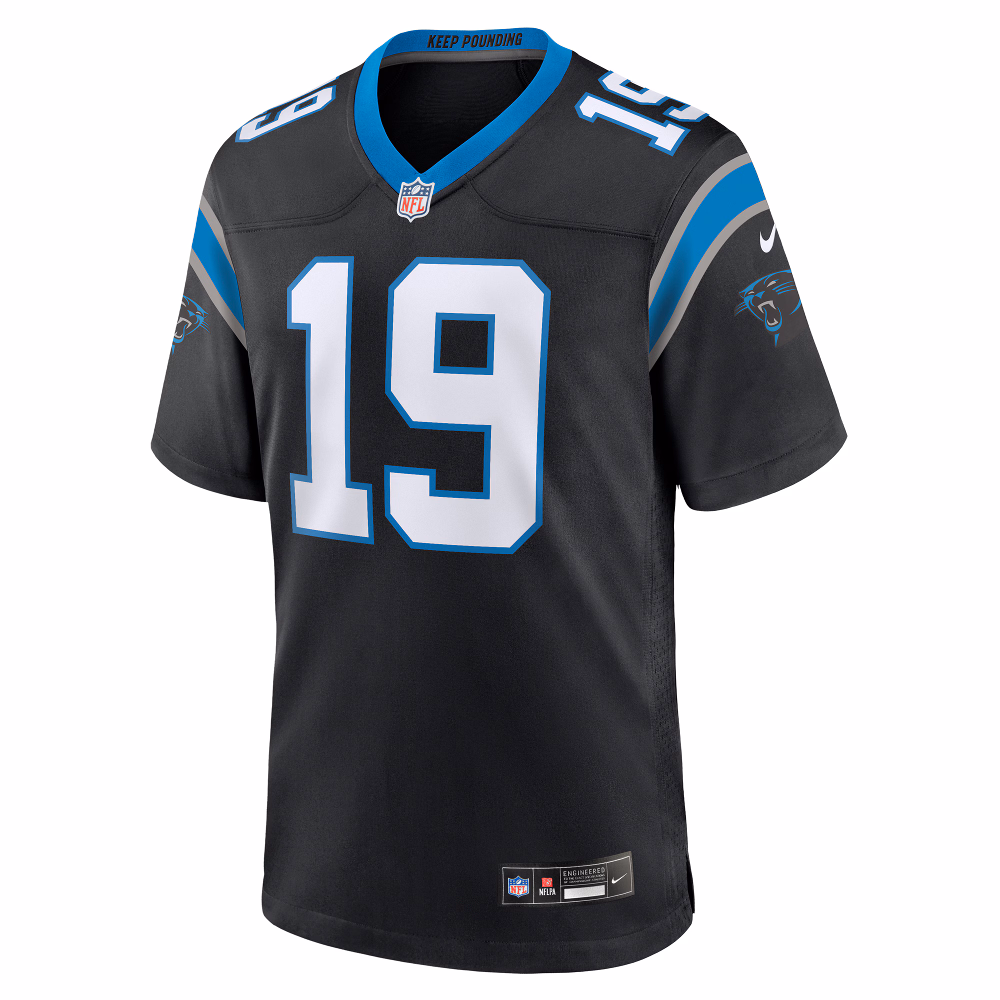 Adam Thielen Carolina Panthers Game Player Jersey - Black
