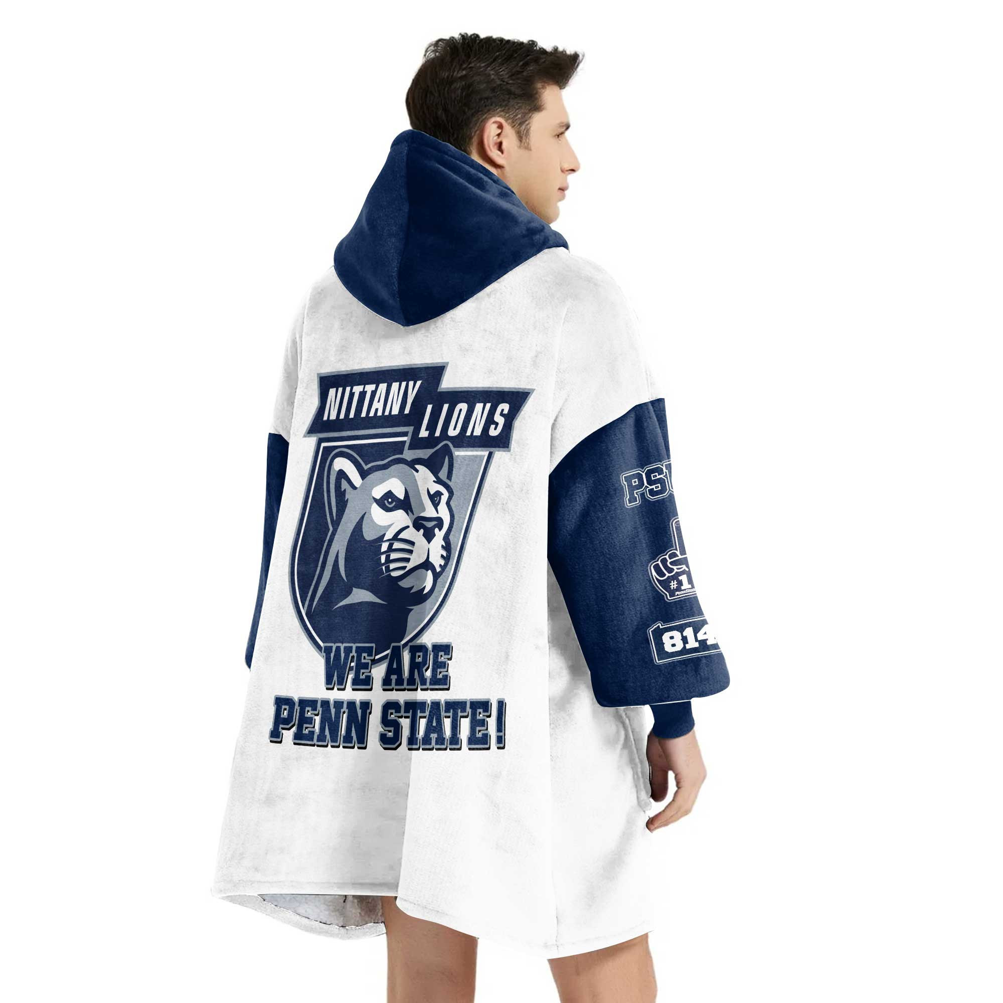 Adult Penn State Football Unisex Blanket Hoodie