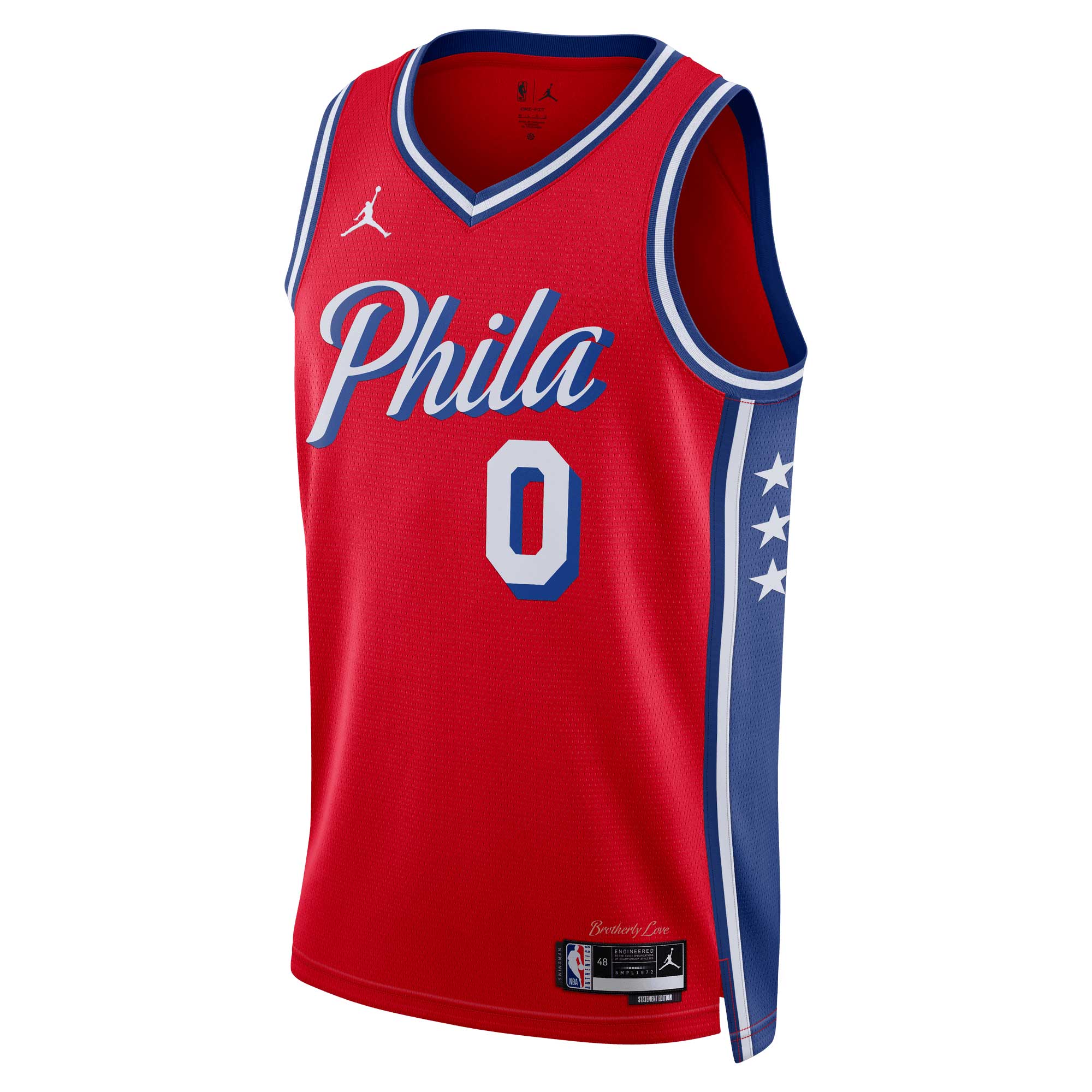 Tyrese Maxey 2022/23 Philadelphia 76ers  Unisex Swingman Jersey - Statement Edition - Red