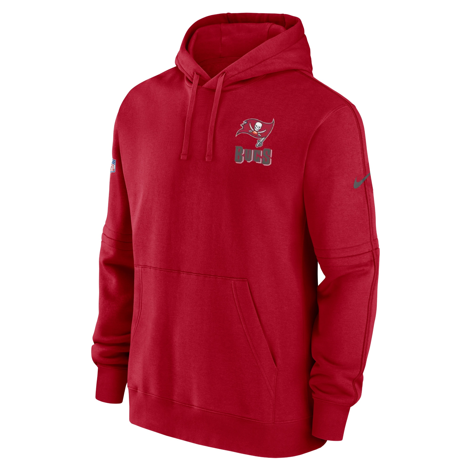 Tampa Bay Buccaneers  Sideline Club Fleece Pullover Hoodie - Red