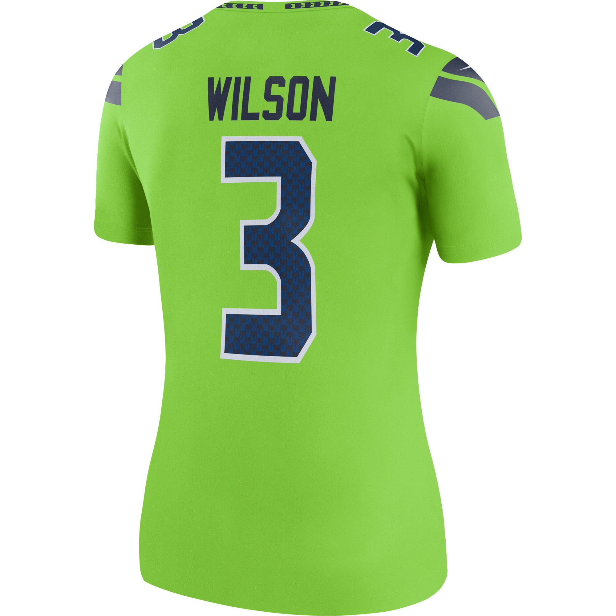 Russell Wilson Seattle Seahawks  Women's Color Rush Legend Jersey - Neon Green