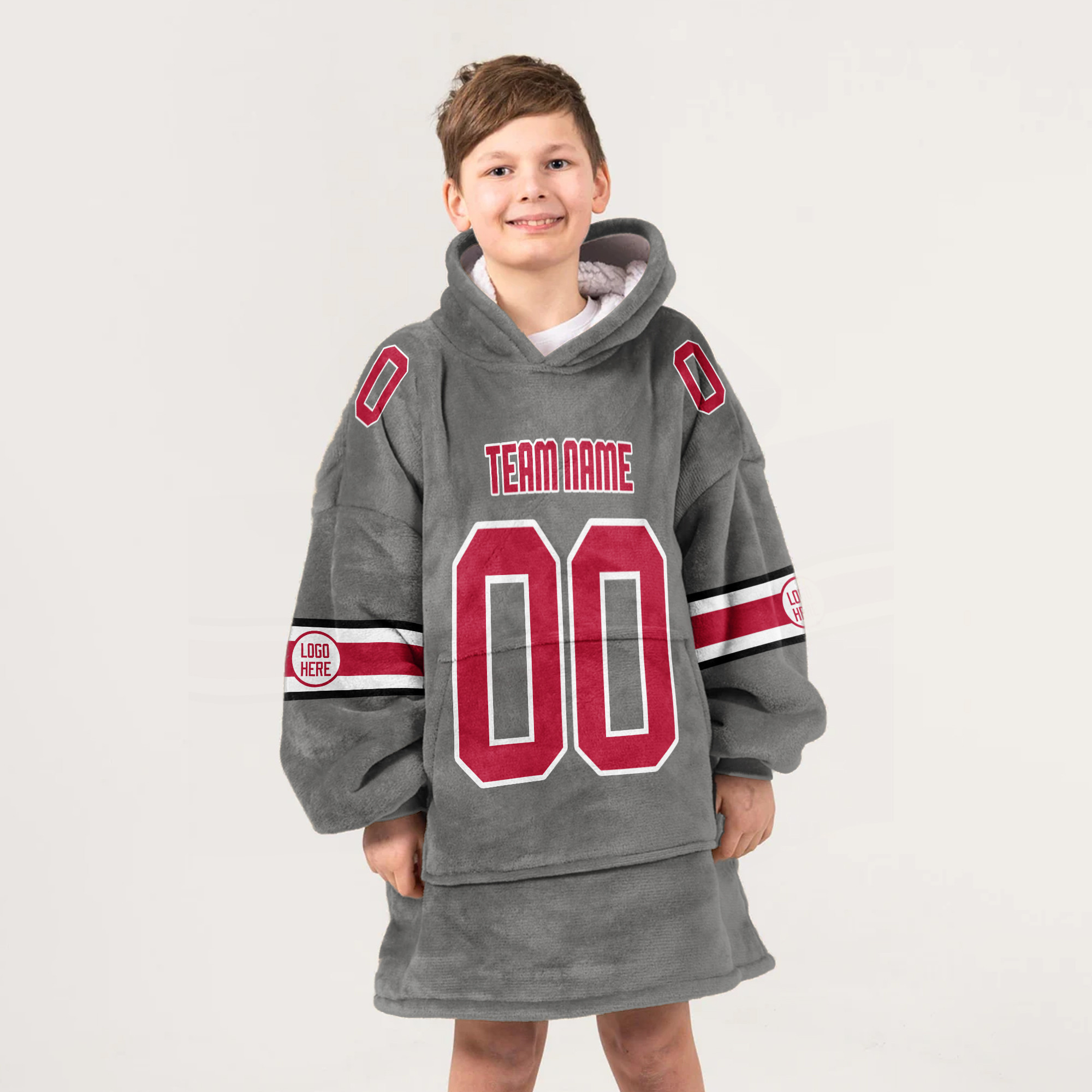 Adult Custom Blanket Hoodie Ohio State Inspired Color