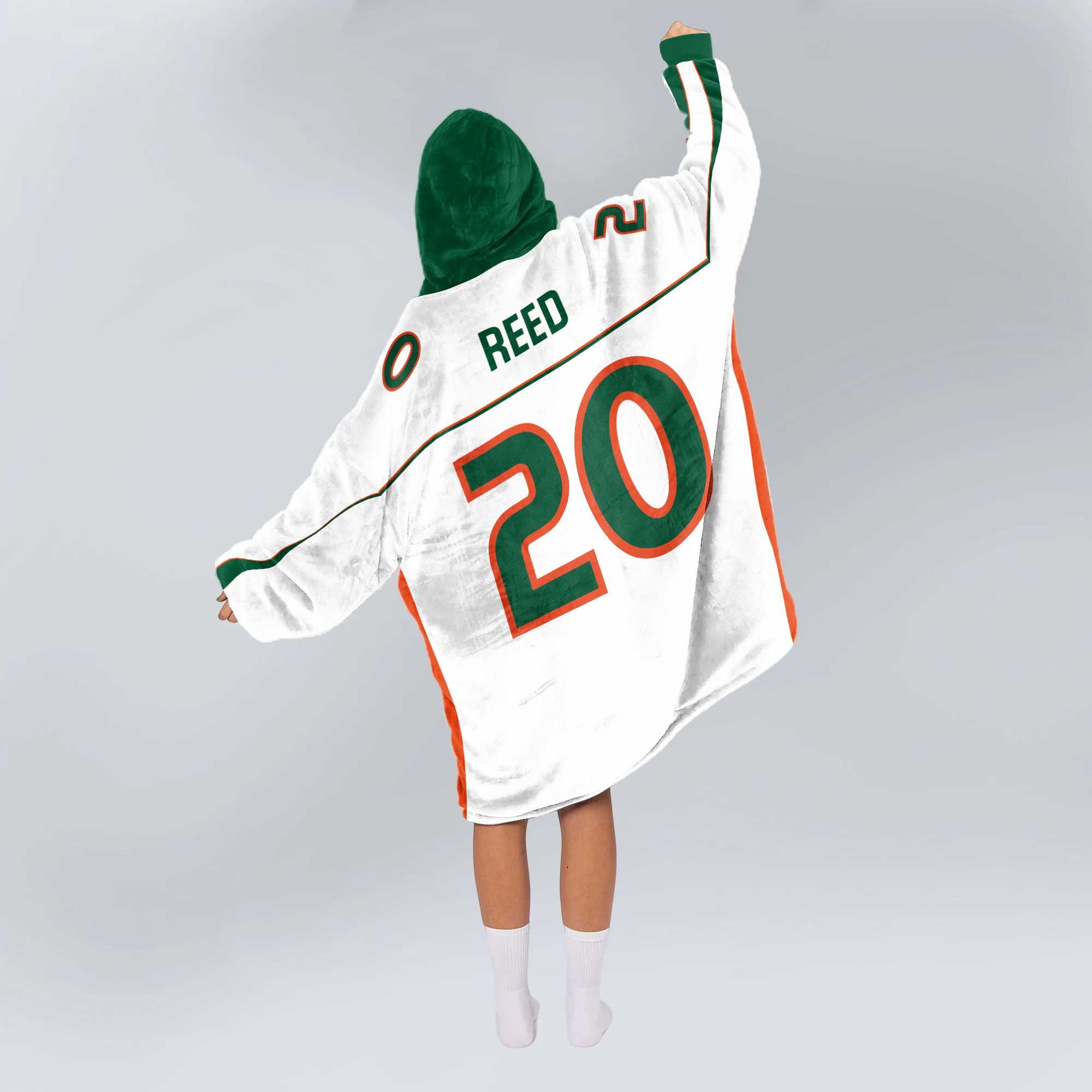 Adult 20 Miami Football Unisex Blanket Hoodie