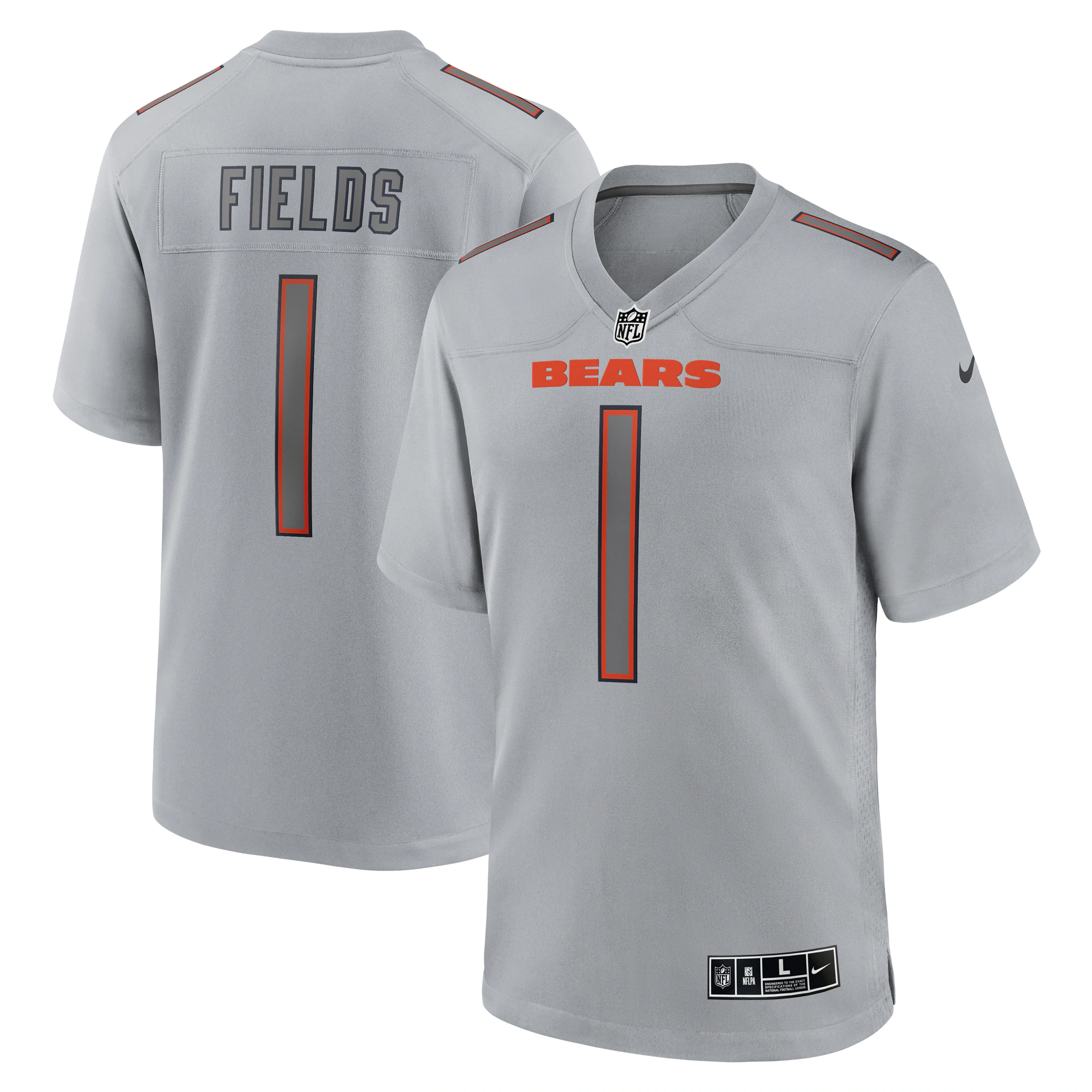 Justin Fields Chicago Bears Atmosphere Fashion Game Jersey - Gray