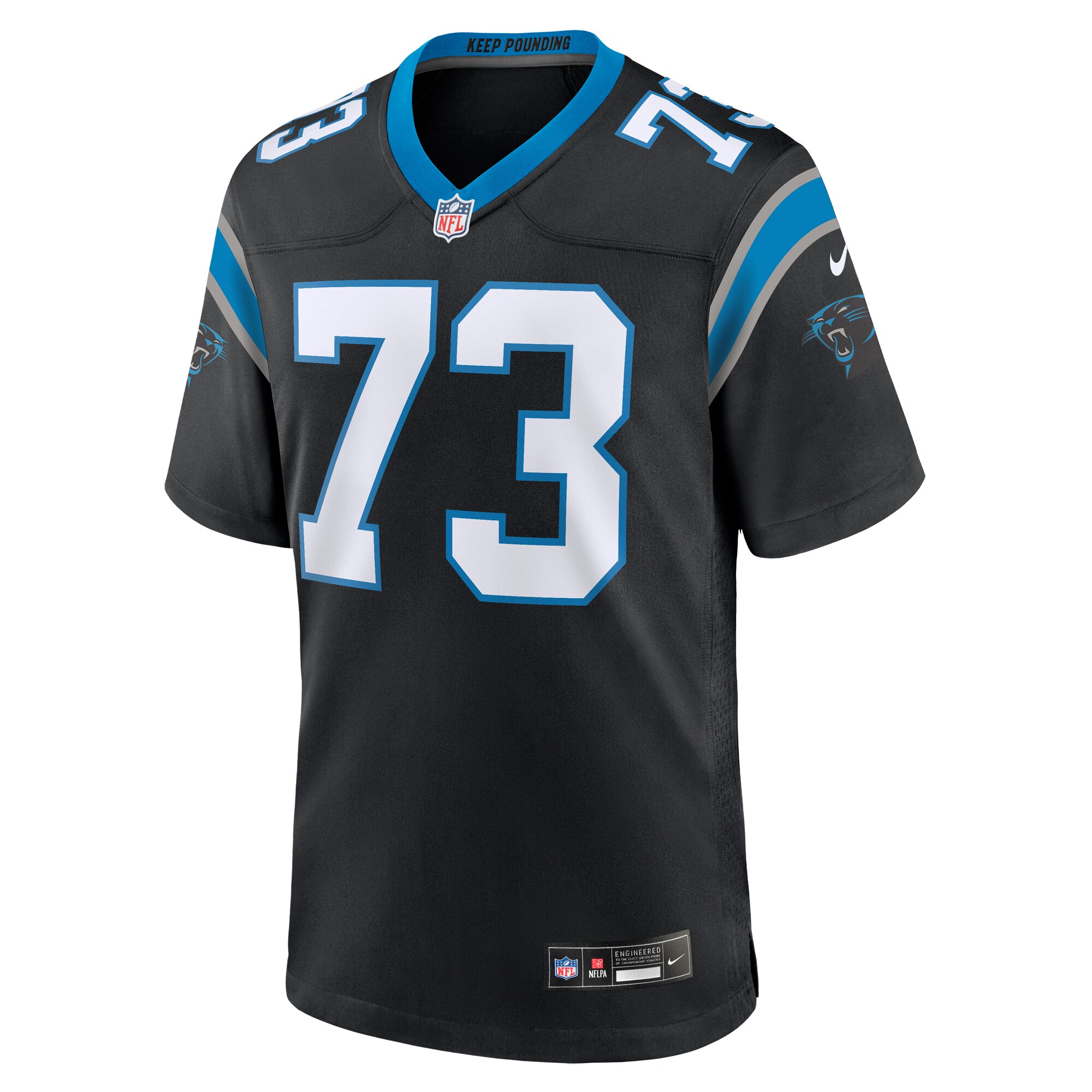 Rashard Lawrence Carolina Panthers  Game Jersey -  Black