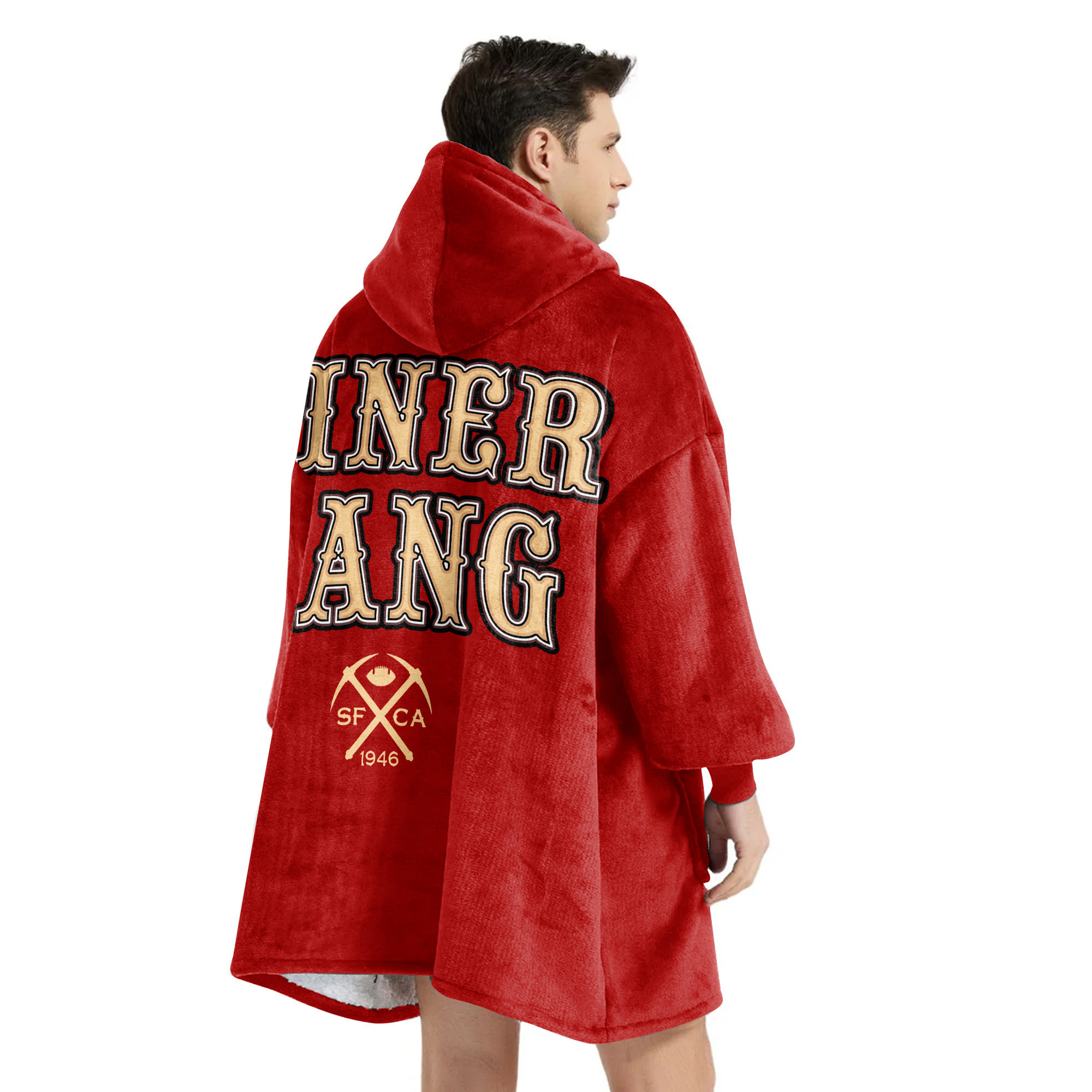 Adult San Francisco 49ers Football Unisex Blanket Hoodie