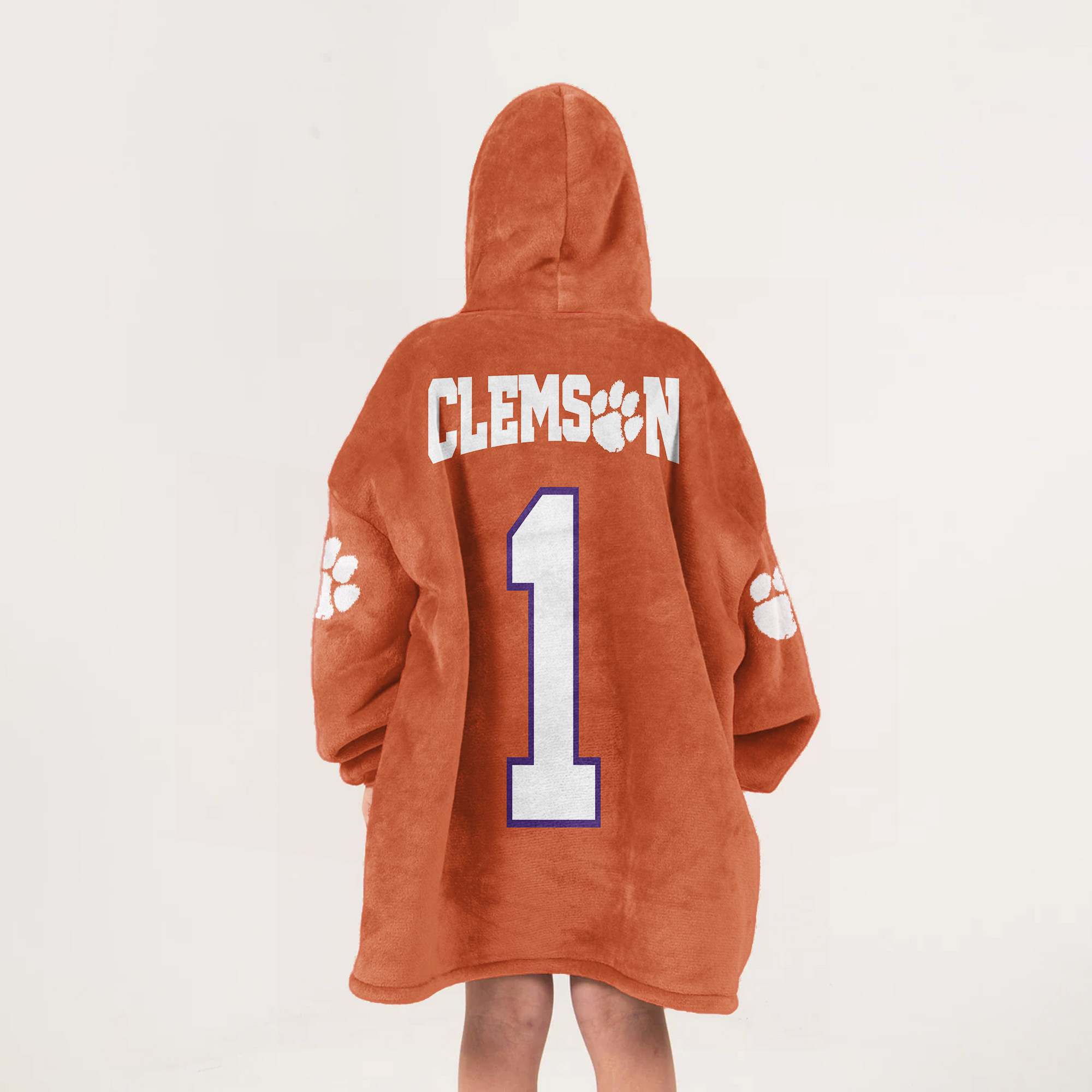Adult Clemson Football Unisex Blanket Hoodie
