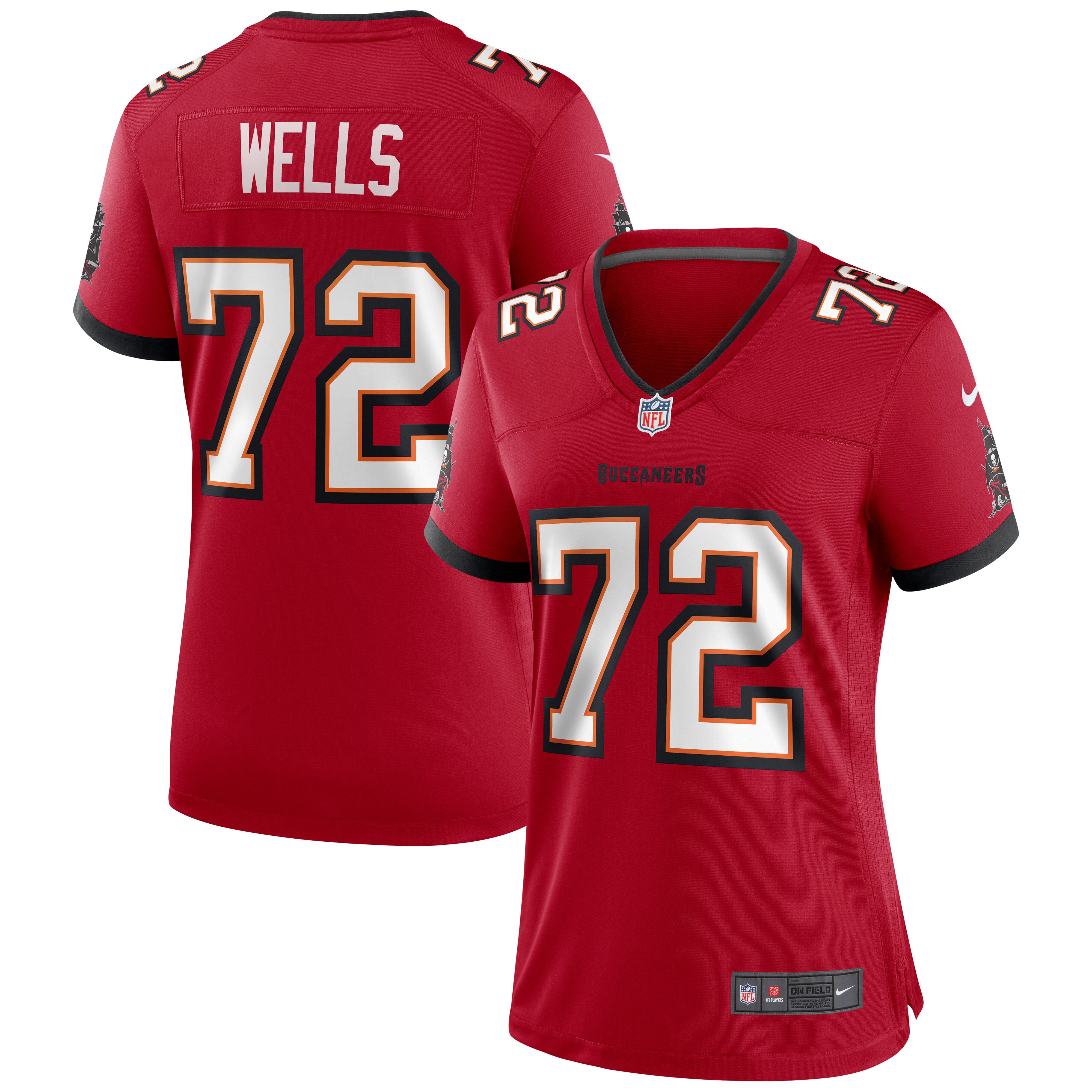 Josh Wells Tampa Bay Buccaneers  Women's Game Jersey - Red