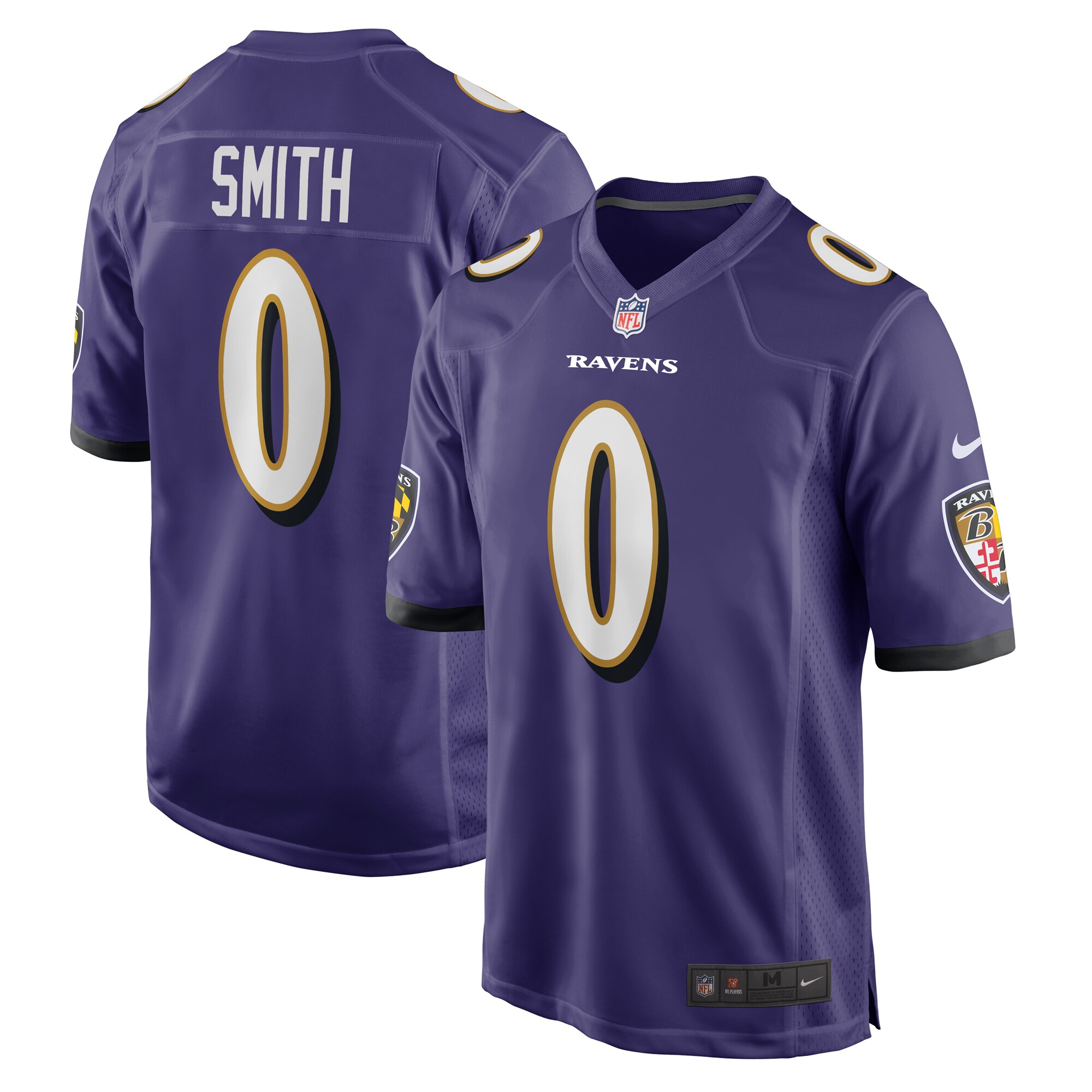 Roquan Smith #0 Baltimore Ravens  Team Game Jersey - Purple