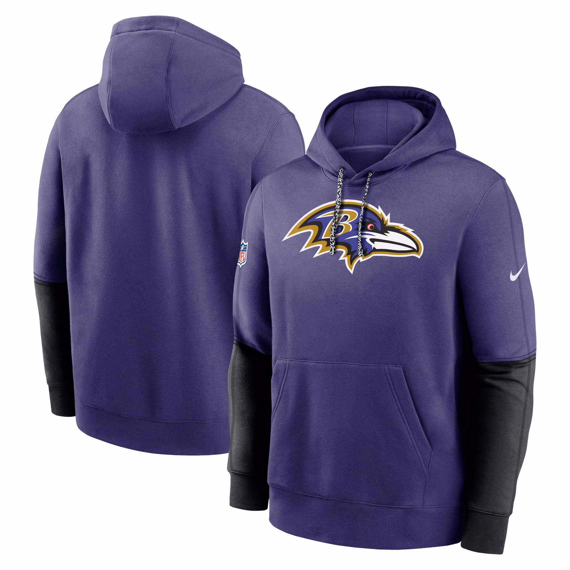 Baltimore Ravens 2024 Sideline Club Pullover Hoodie - Black