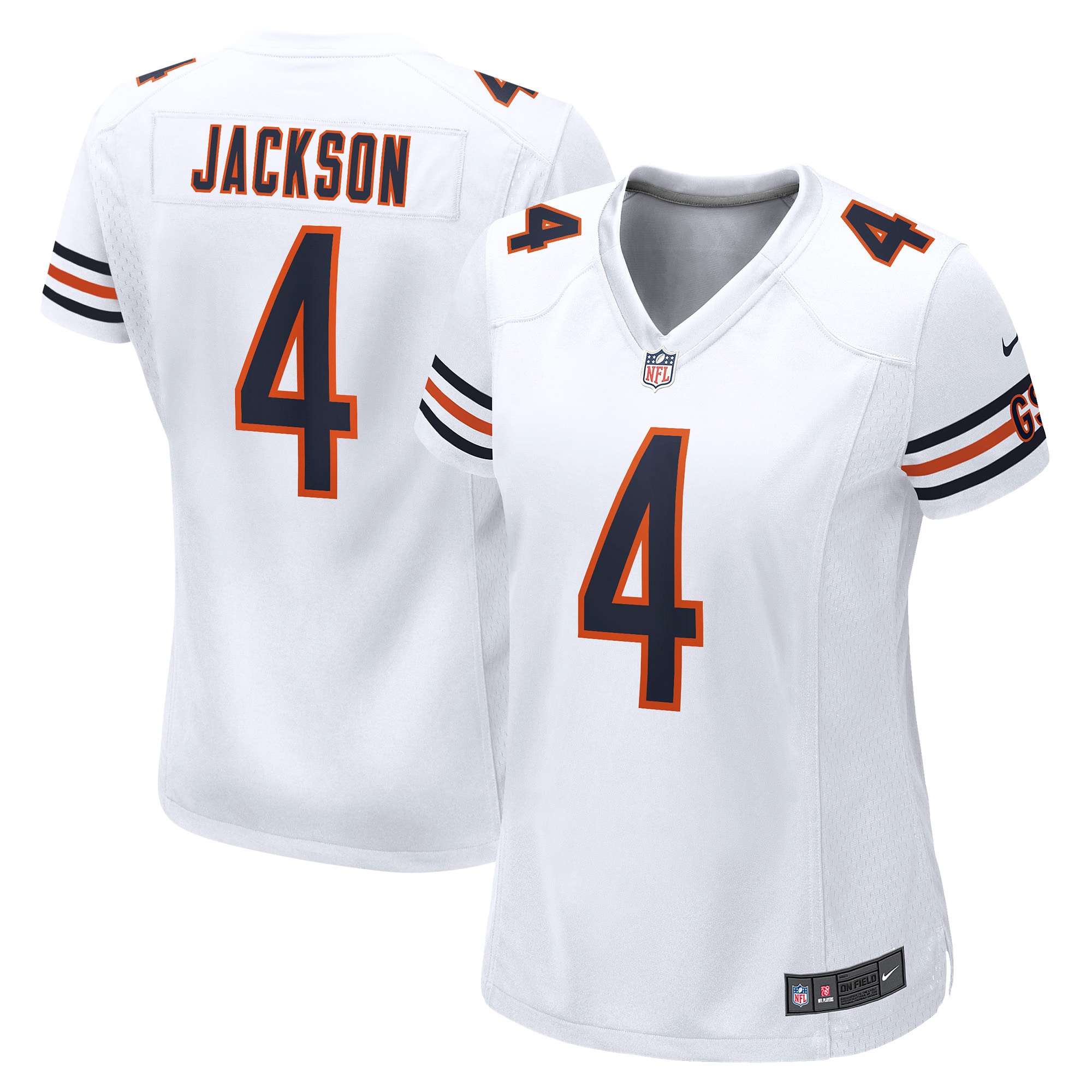 Eddie Jackson Chicago Bears  Women's Game Jersey - White