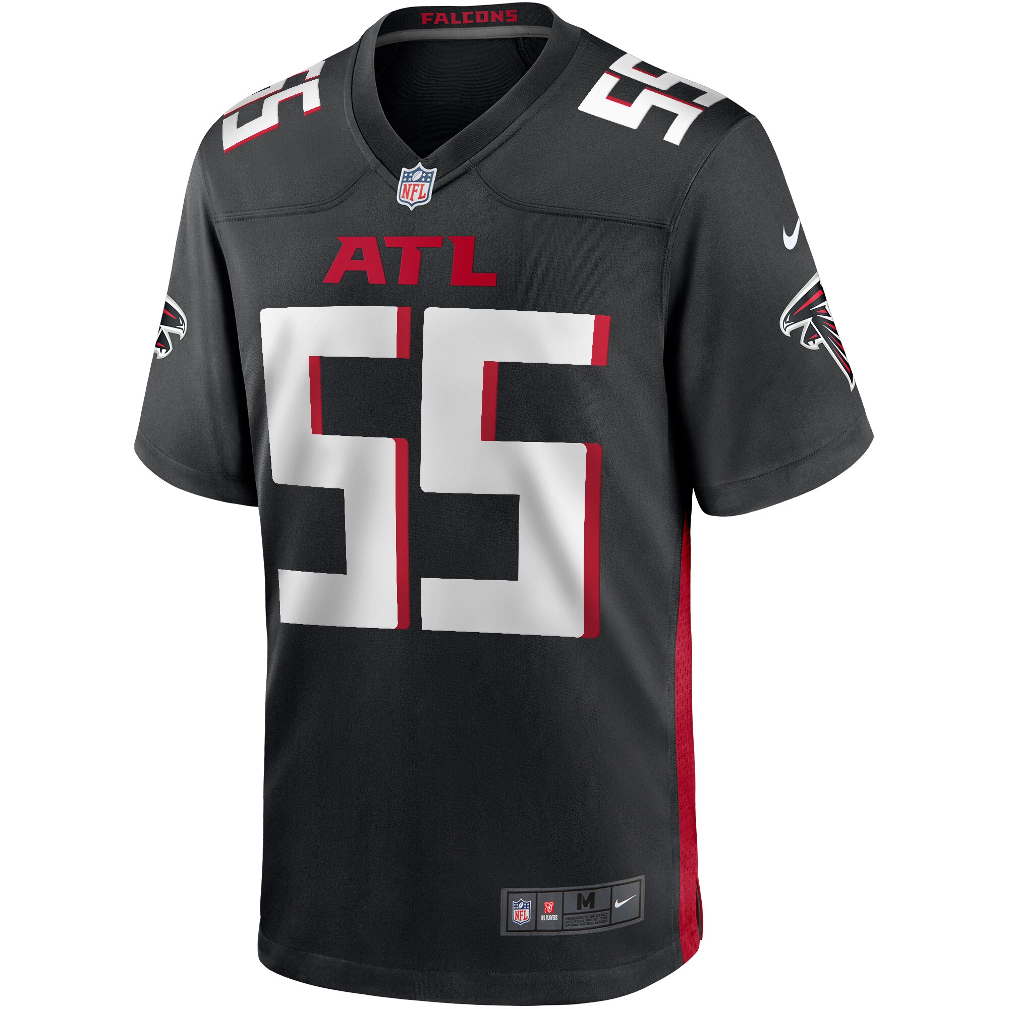 John Abraham Atlanta Falcons Game Retired Player Jersey - Black
