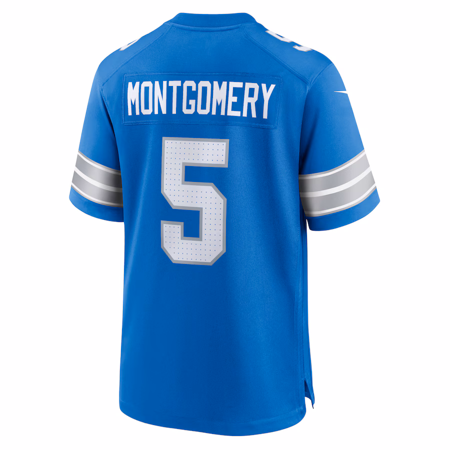 Men's David Montgomery #5 Blue Detroit Lions Game Jersey