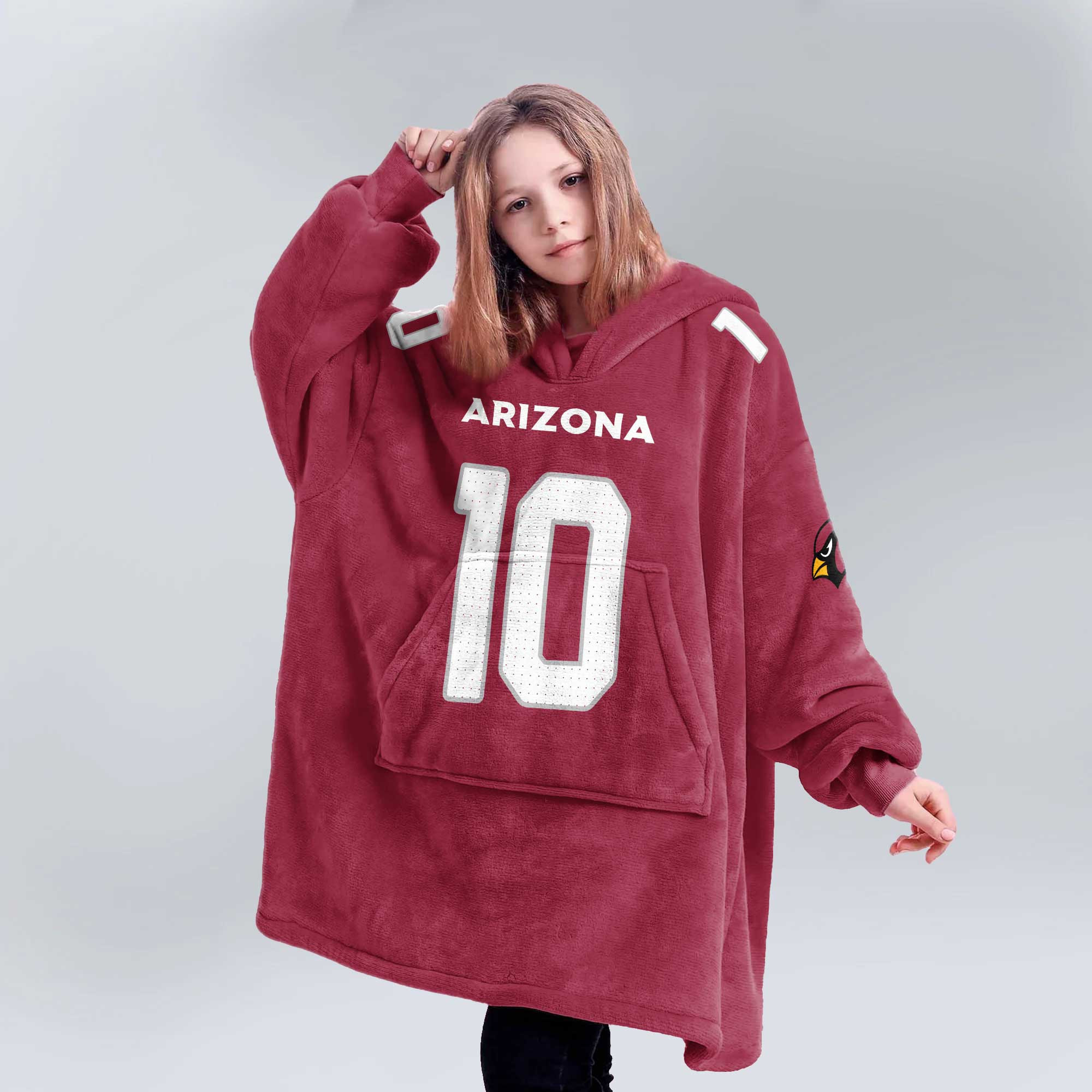 Kid 10 Arizona Football Unisex Blanket Hoodie