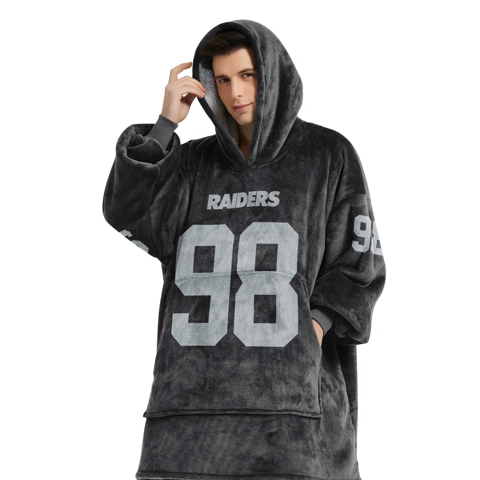 Adult M.C 98 Las Vegas Football Unisex Blanket Hoodie