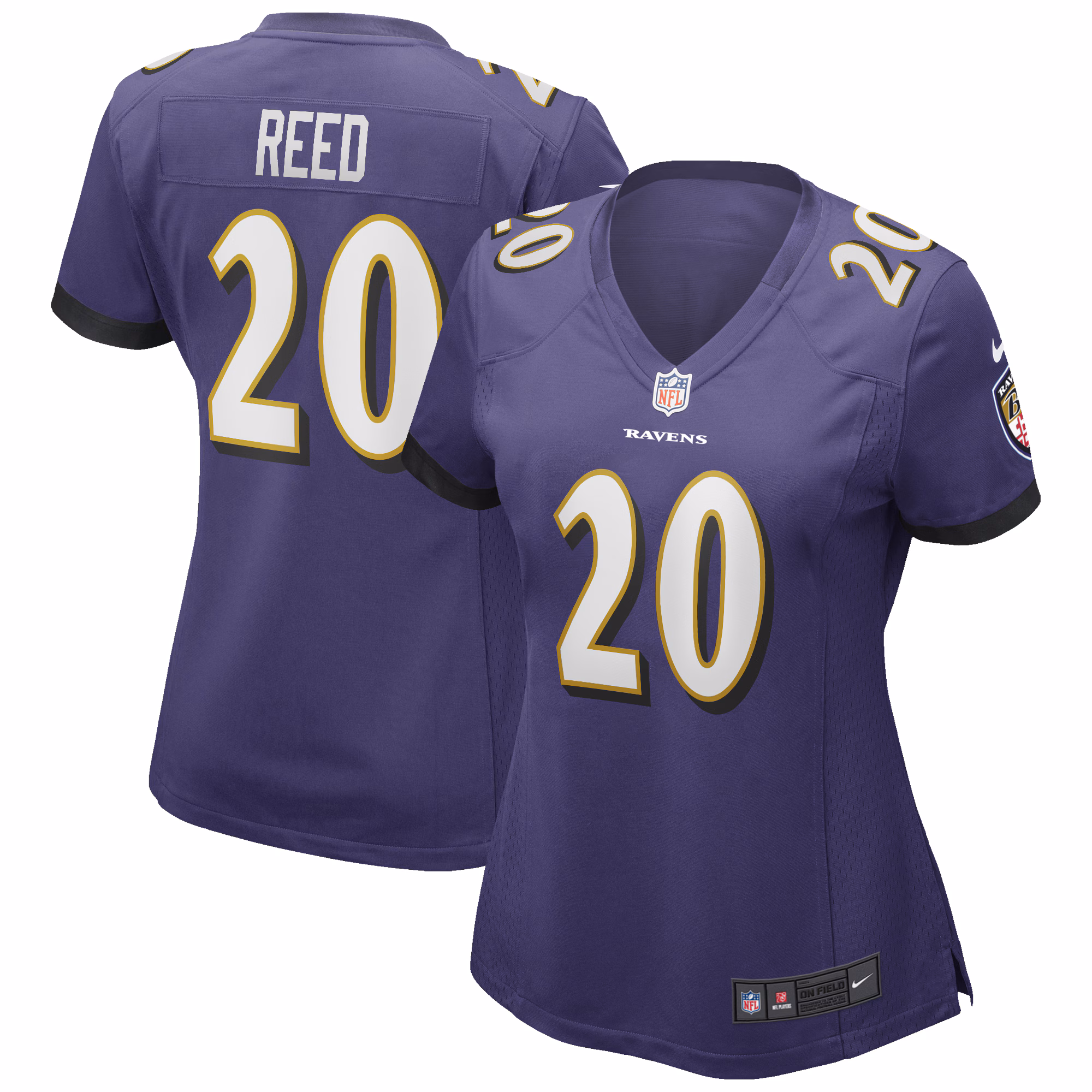 Ed Reed Baltimore Ravens Women's Game Retired Player Jersey - Purple