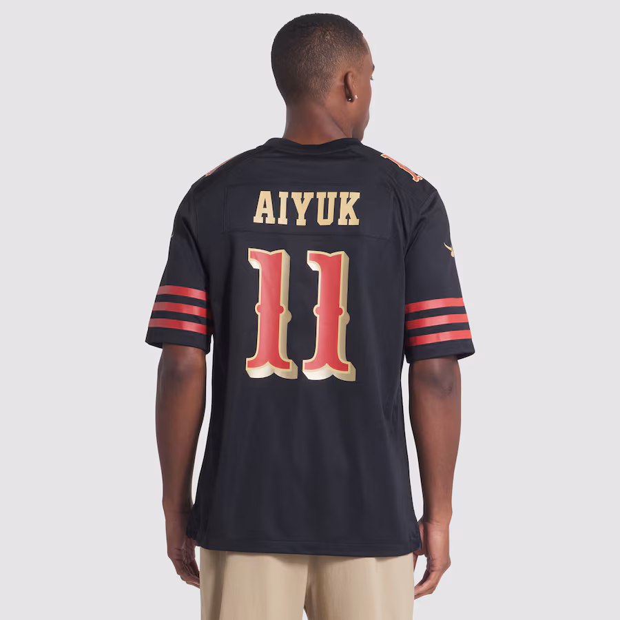 Brandon Aiyuk #11 San Francisco 49ers 2025 Rivalries Collection Game Jersey - Black