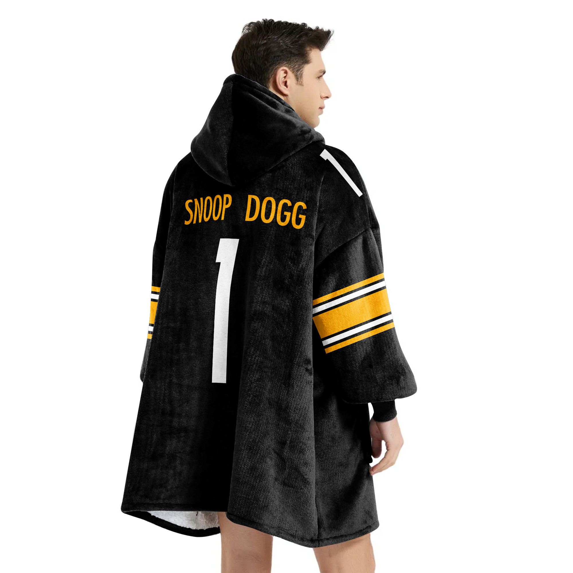 Adult S.D 1 Pittsburgh Football Unisex Blanket Hoodie
