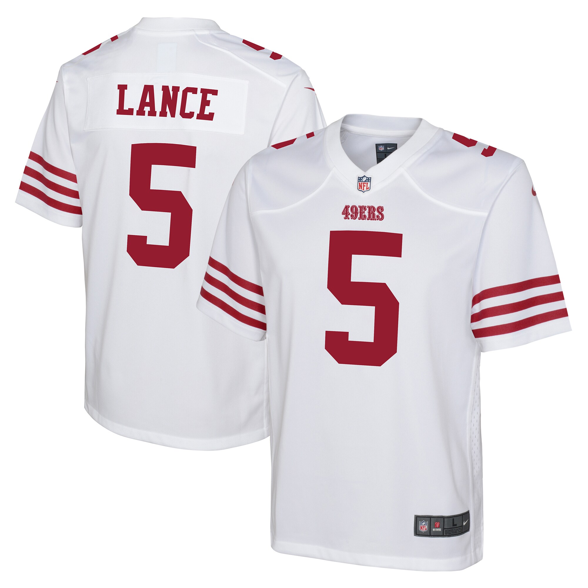 Trey Lance San Francisco 49ers Youth Game Jersey - White