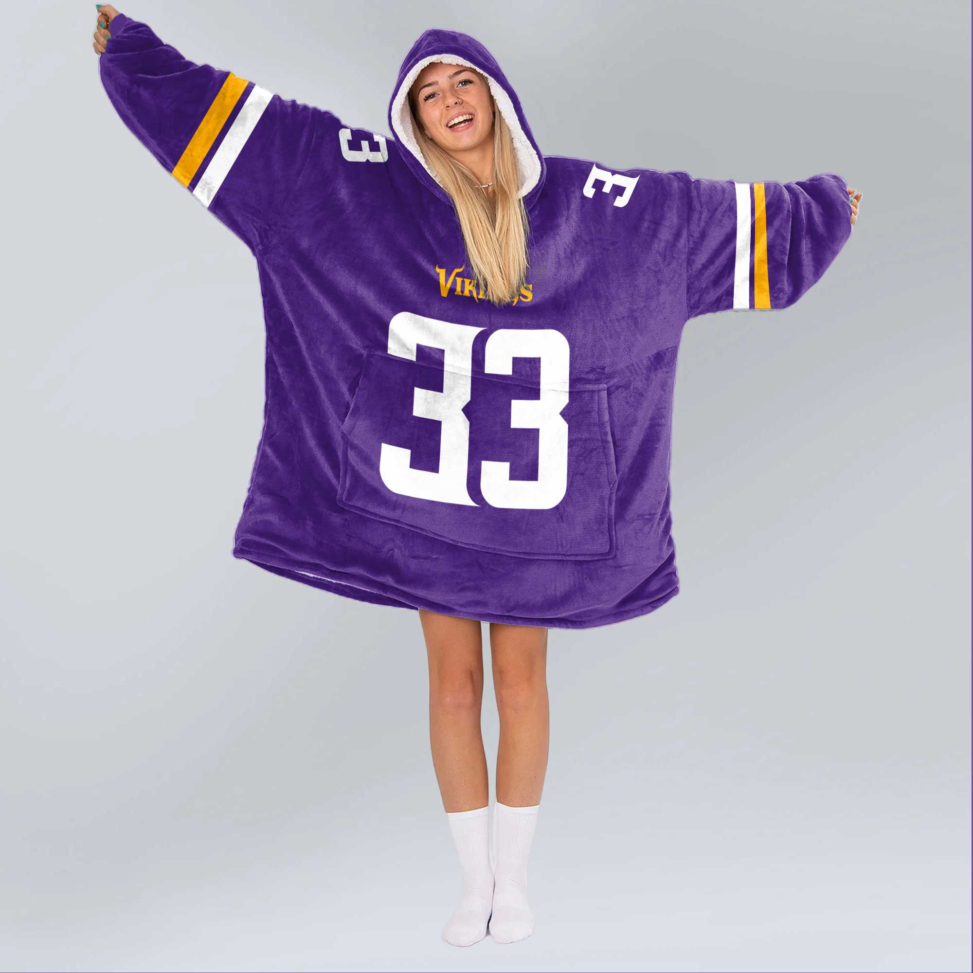 Adult Minnesota Football Unisex Blanket Hoodie