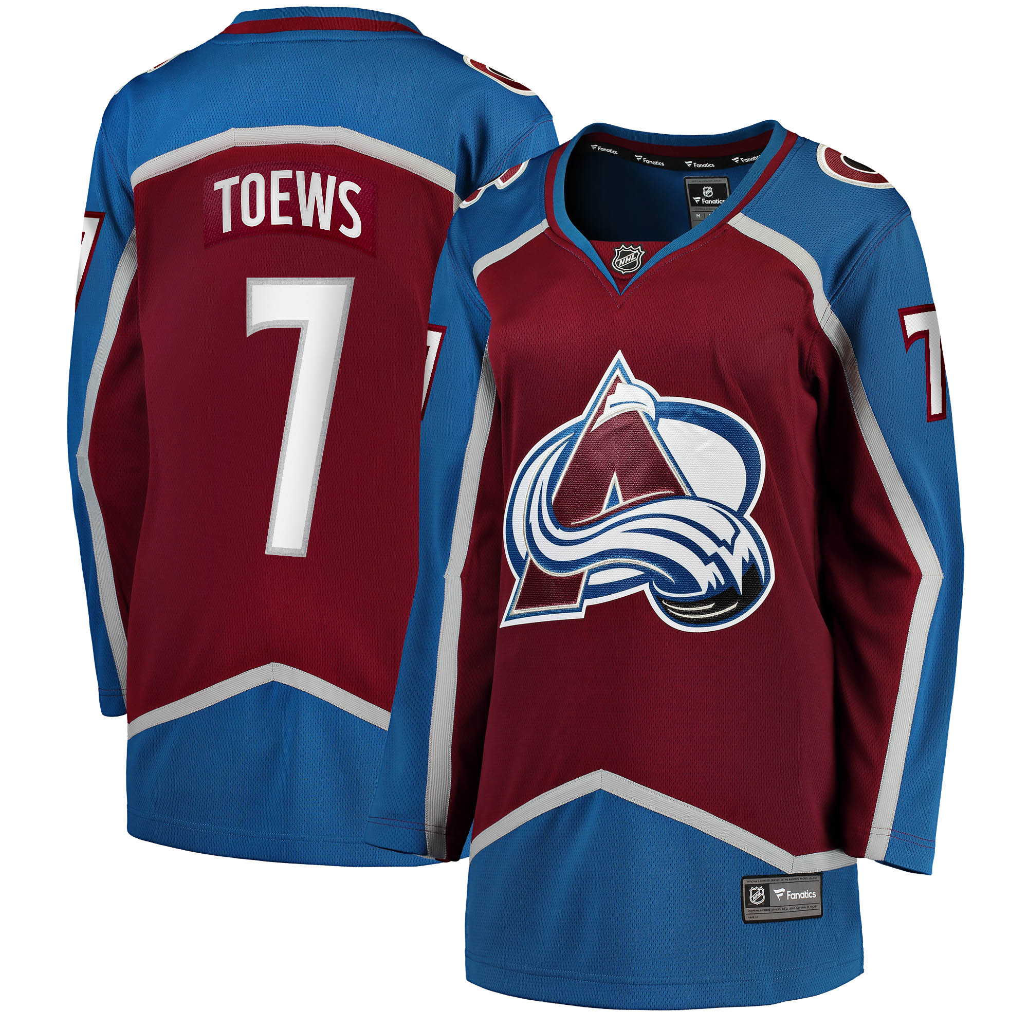 Devon Toews Colorado Avalanche Women's Home Breakaway Player Jersey - Burgundy