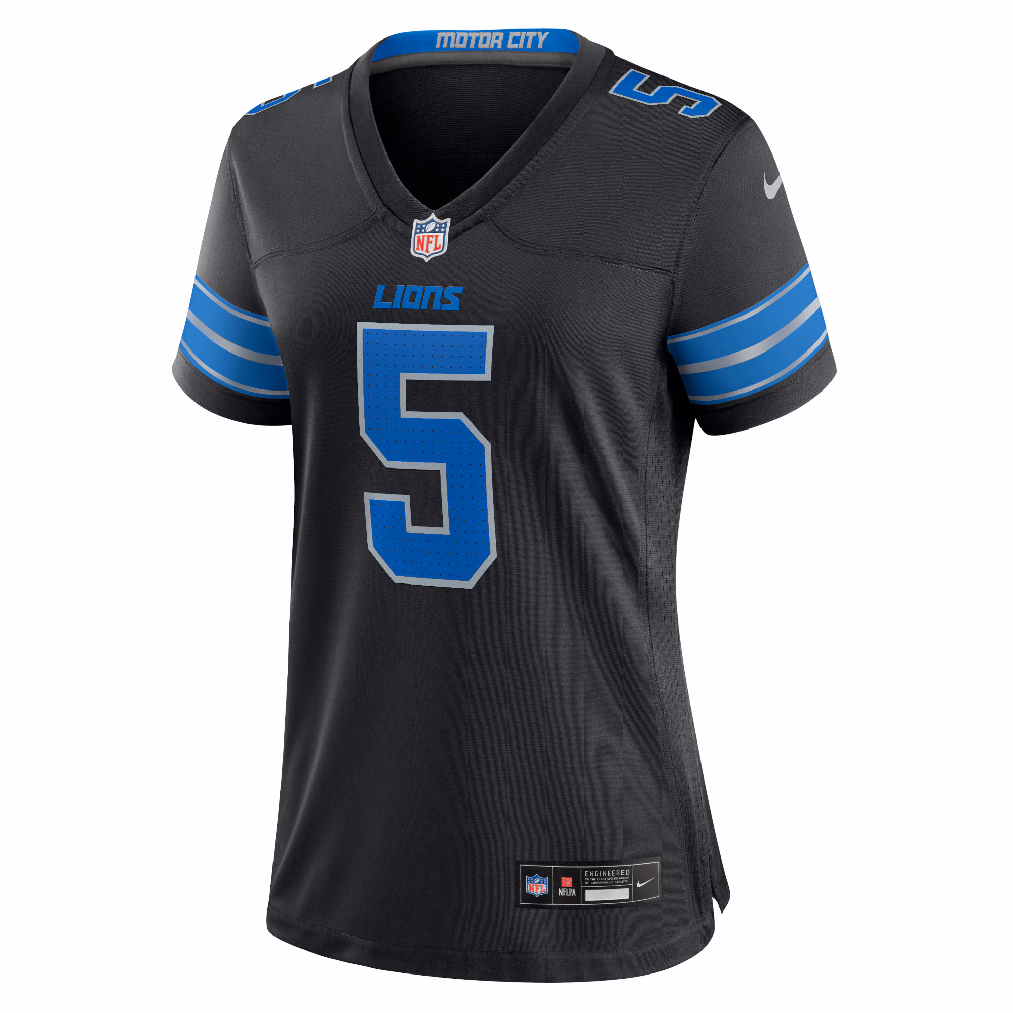 David Montgomery Detroit Lions Women's 2nd Alternate Game Jersey - Black